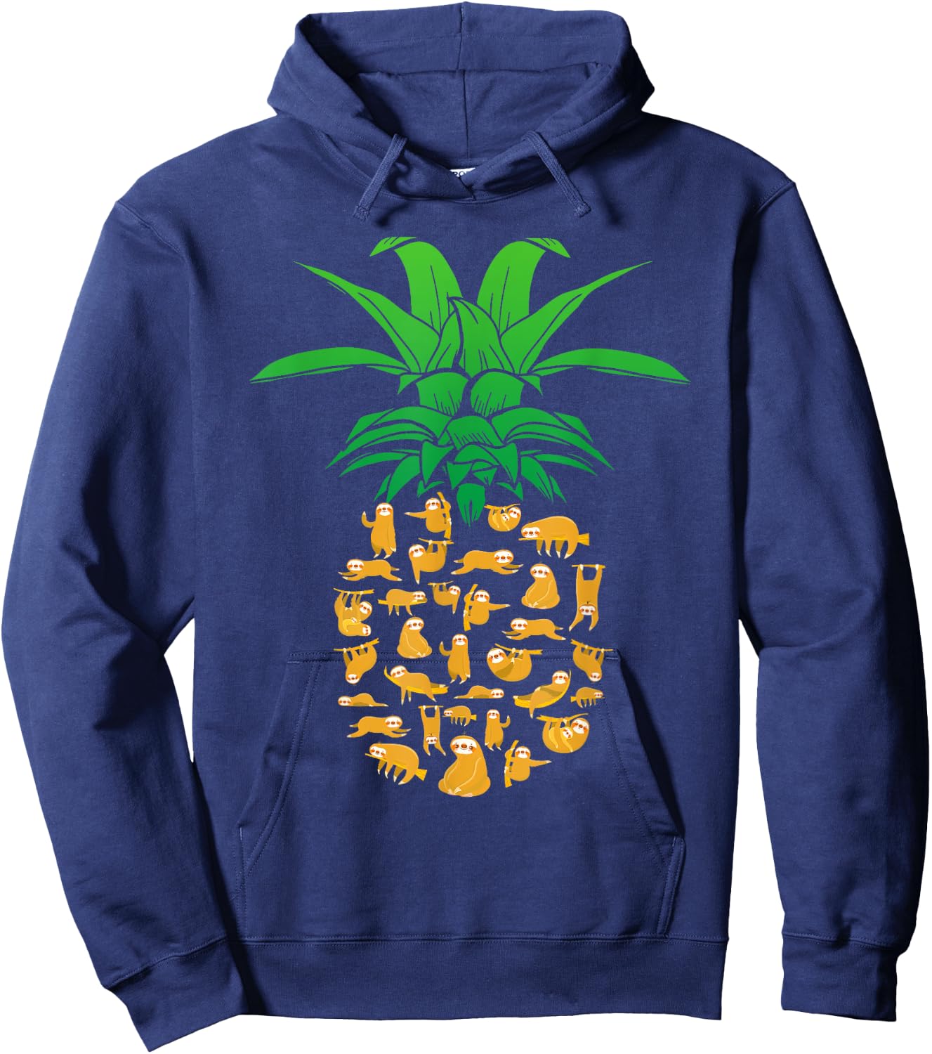 Sloth Pineapple Hawaii Beach Funny Sloth Gifts Women Hoodie - Hoodie | Navy