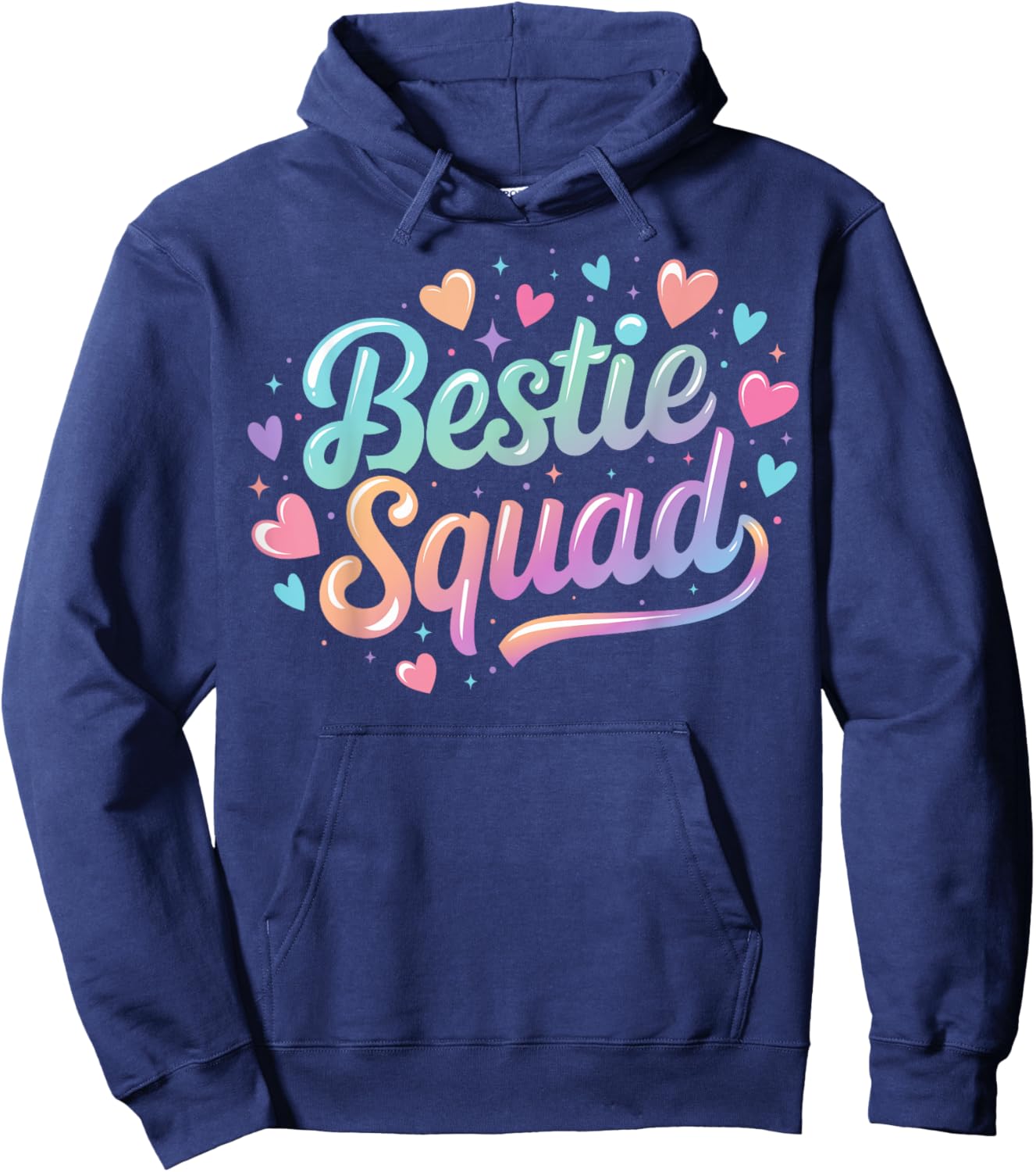 Funny Tie Dye Best Friend Matching Bestie Squad BFF Cute Hoodie - Hoodie | Navy