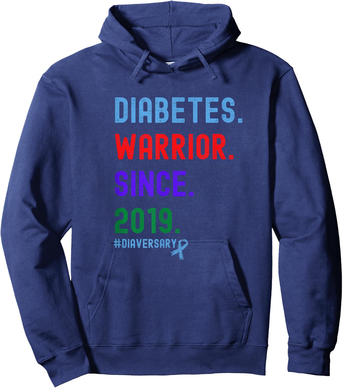 Diaversary, Diabetes Warrior Since 2019 Hoodie - Hoodie | Navy