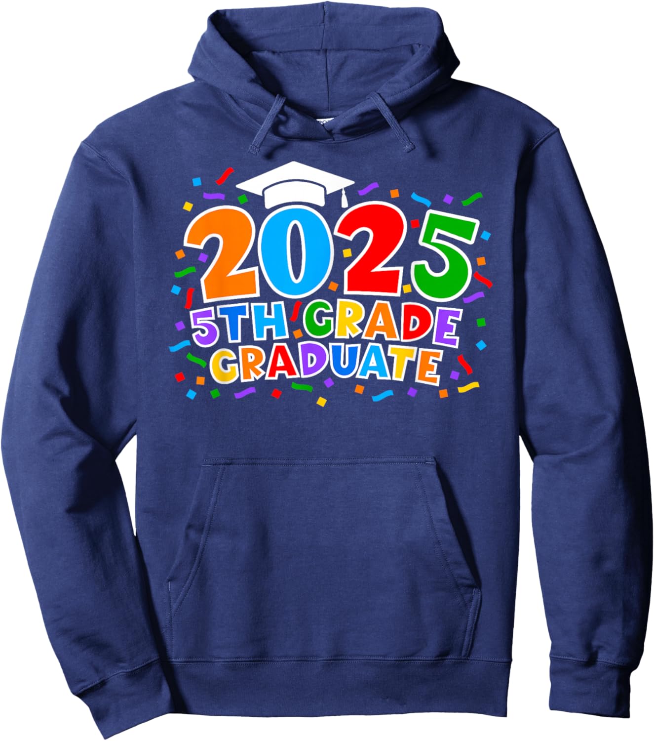 5th Fifth Grade Graduate 2025 Graduation Class Of 2025 Kids Hoodie - Hoodie | Navy