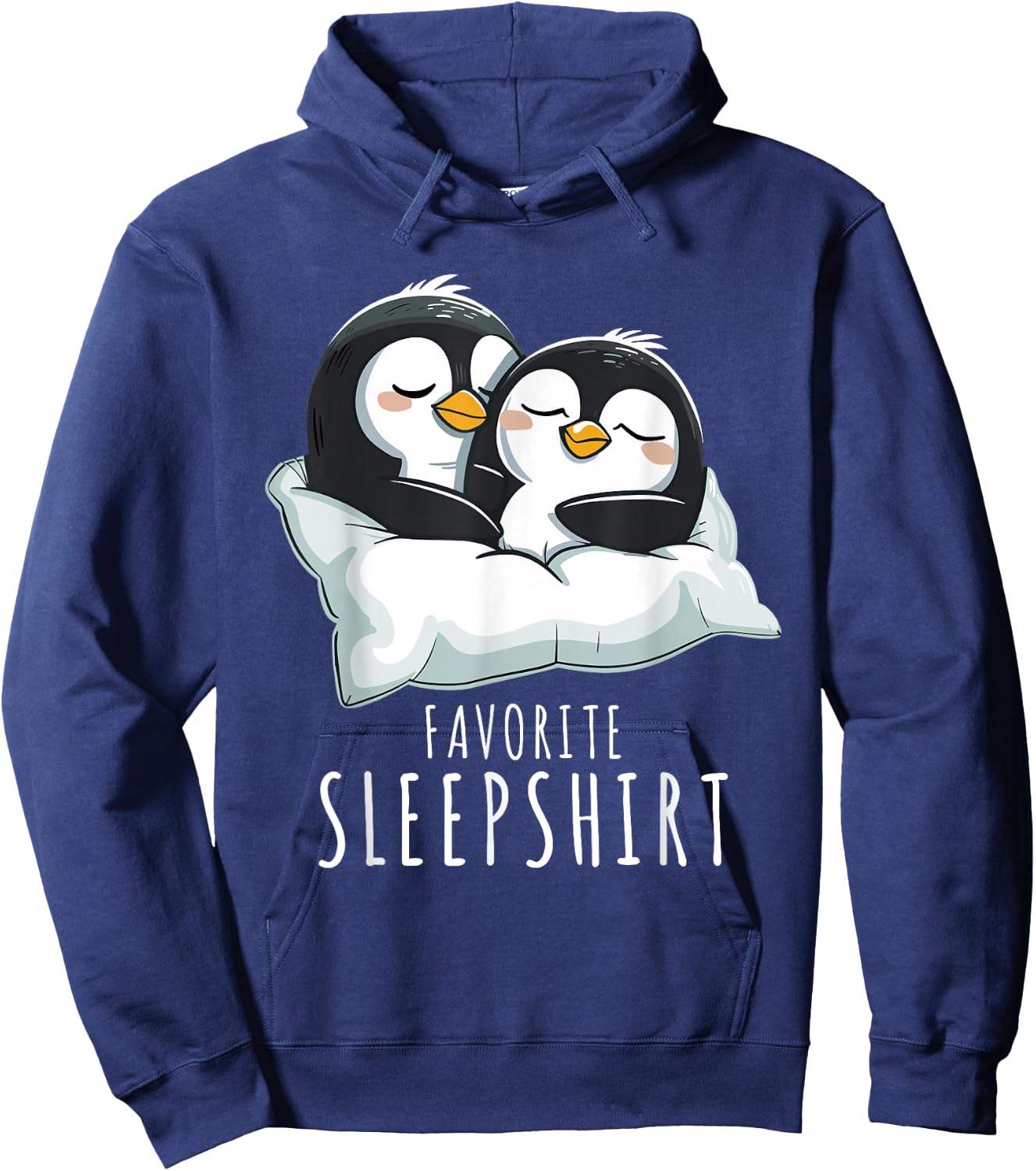 Couples Penguin Pajama Favourite Sleepshirt Penguins , Small, Black Hoodie - Hoodie | Navy