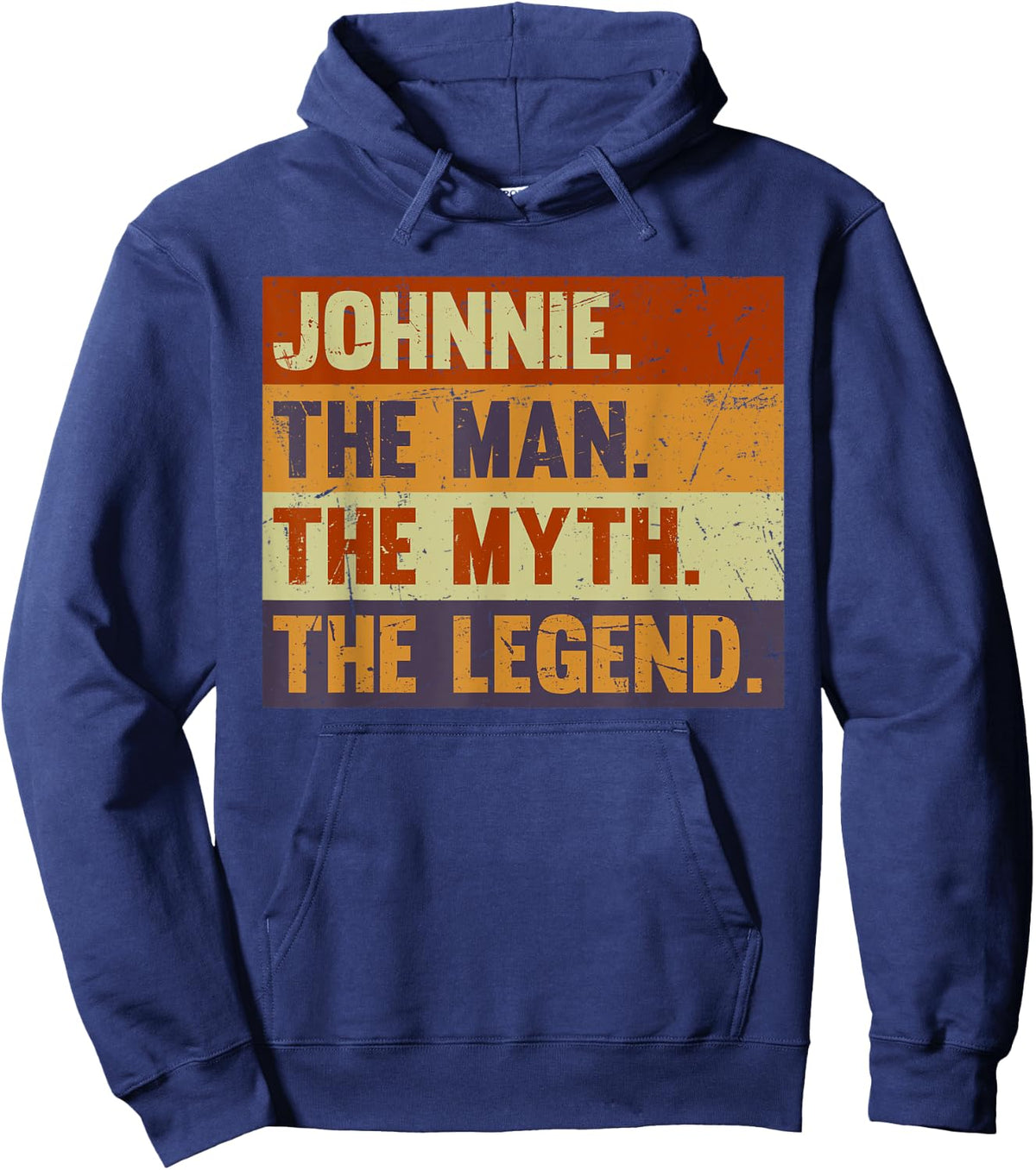 Johnnie The Man The Myth The Legend Vintage Gift Johnnie Hoodie - Hoodie | Navy
