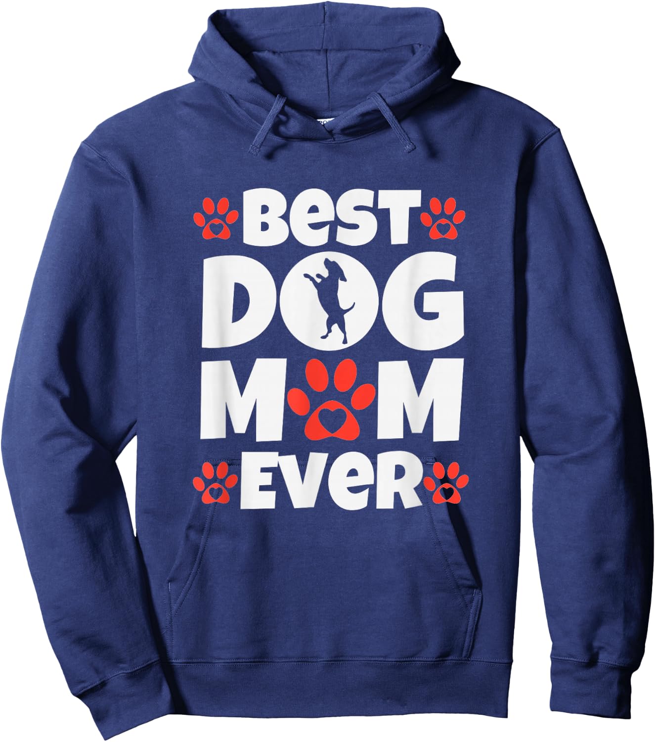 Best Dog Mom Ever Mothers Day Present Dog Loving Mom Hoodie - Hoodie | Navy