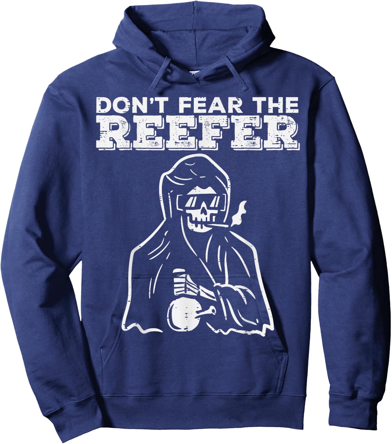 Halloween Dont Fear Reefer Grim Reaper Funny Costume Men Hoodie - Hoodie | Navy