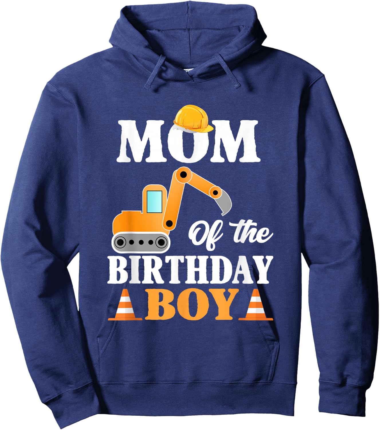 Mom of the birthday boy Construction Boy's Birthday Party Hoodie - Hoodie | Navy