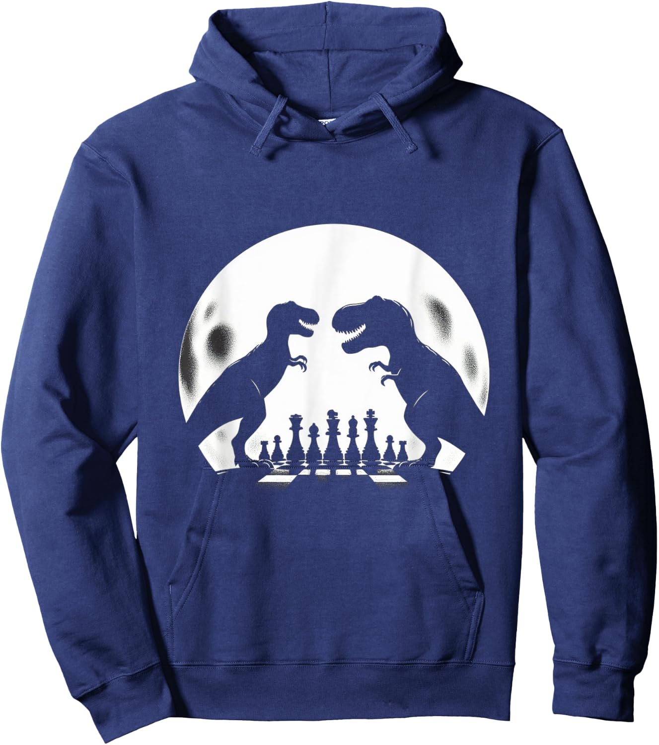 Funny Dinosaur T-Rex Chess Player Board Game - Chess Hoodie - Hoodie | Navy