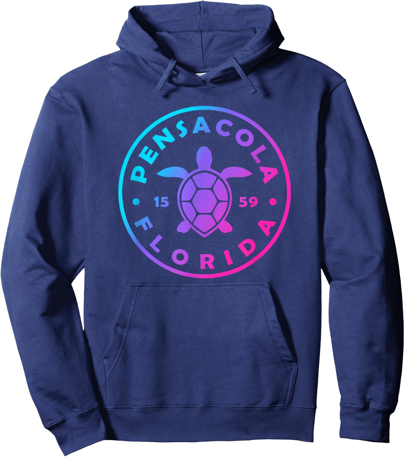 Vintage Pensacola Florida Sea Turtle Tie Dye Beach Vacation Hoodie - Hoodie | Navy