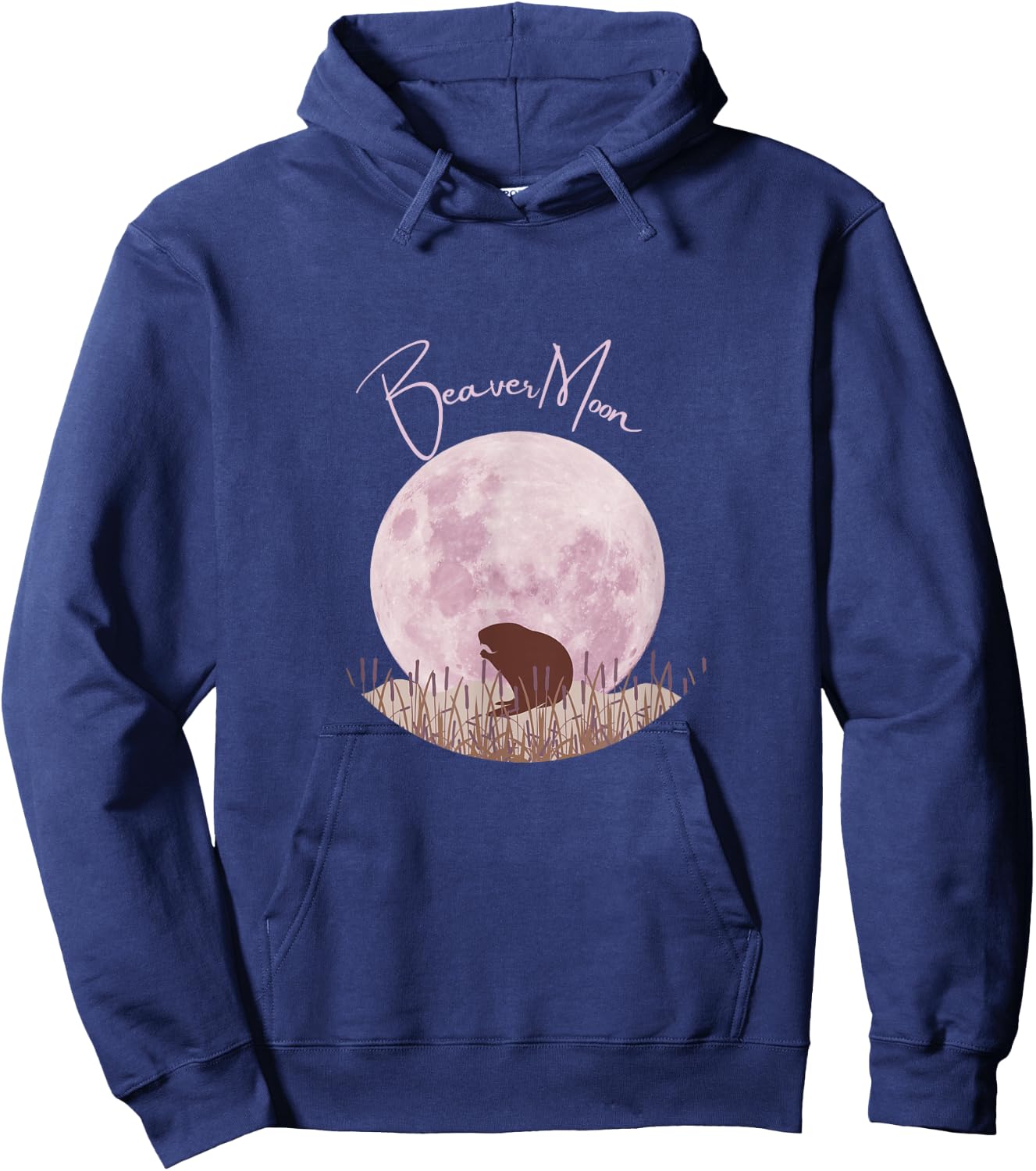 Full Beaver Moon Calendar 2025 Tops, Clothing & Accessories Hoodie - Hoodie | Navy