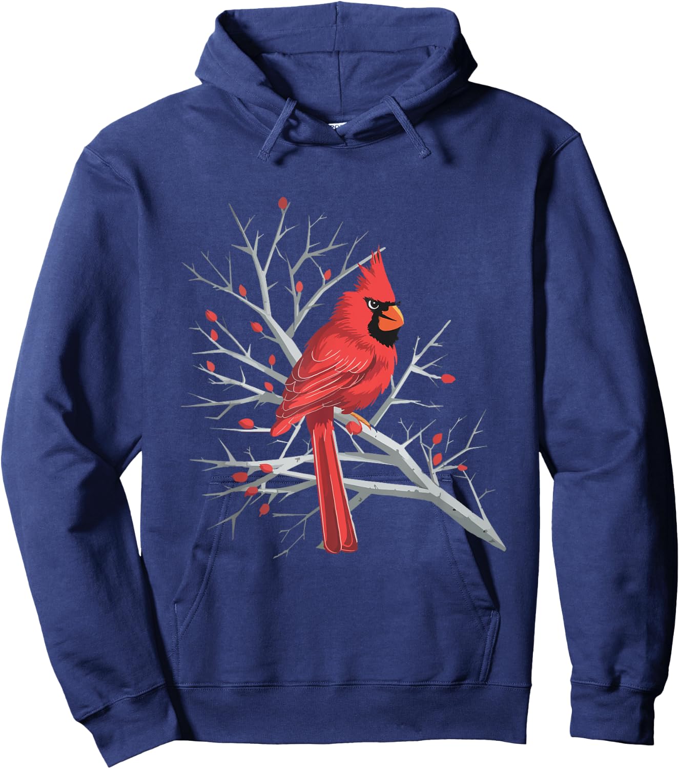 Winter's Watch Red Cardinal Birdwatching Bird Lover Cute Hoodie - Hoodie | Navy