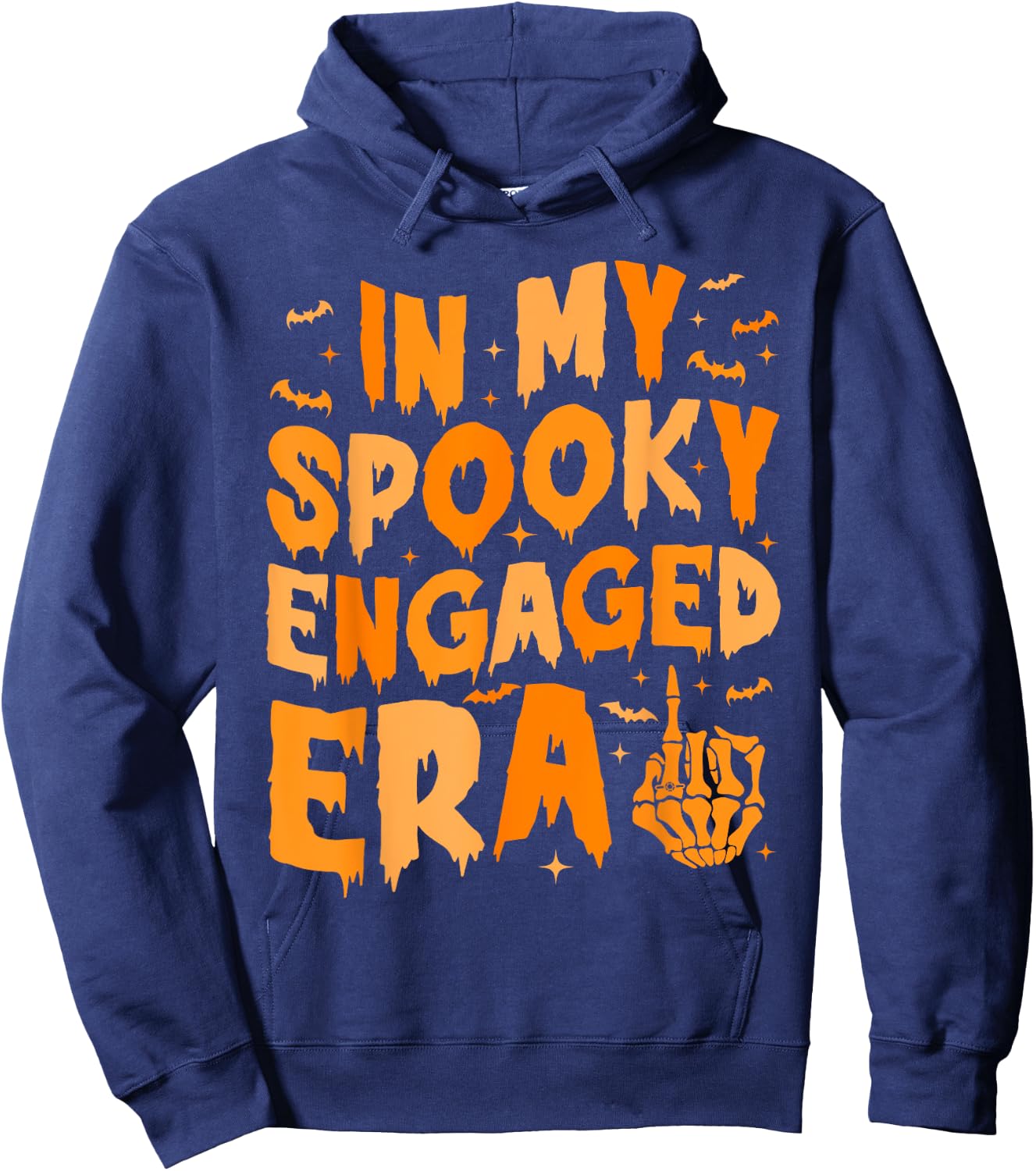In My Spooky Engaged Era Gothic Engagement Party Hoodie - Hoodie | Navy