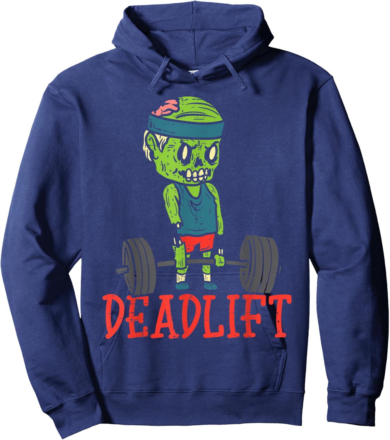 Zombie Deadlift Funny Gym Halloween Workout Fitness Men PT Hoodie - Hoodie | Navy