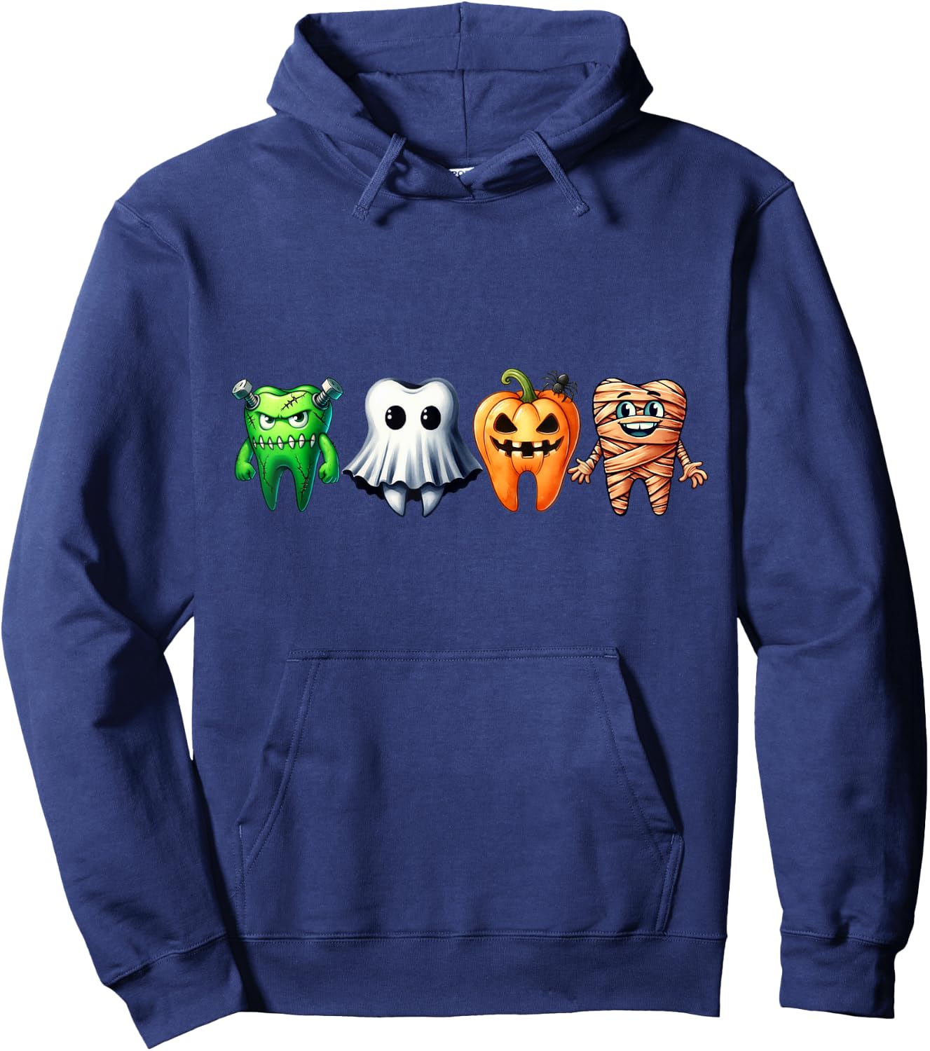 Trick Or Teeth Halloween Dental Hygienist Dental Assistant Hoodie - Hoodie | Navy