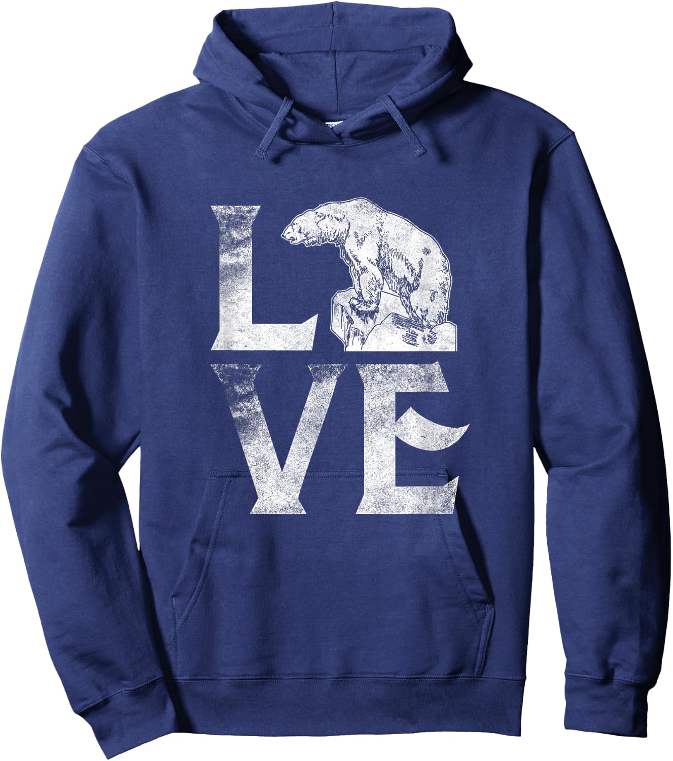 Love Polar Bears Cute White Bear Gift Climate Change Hoodie - Hoodie | Navy