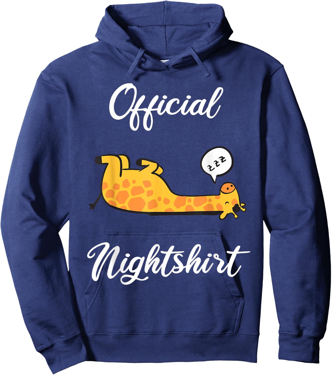 Giraffe Pet Sleepshirt Nightwear Nightshirt Sleep Pajama Hoodie - Hoodie | Navy