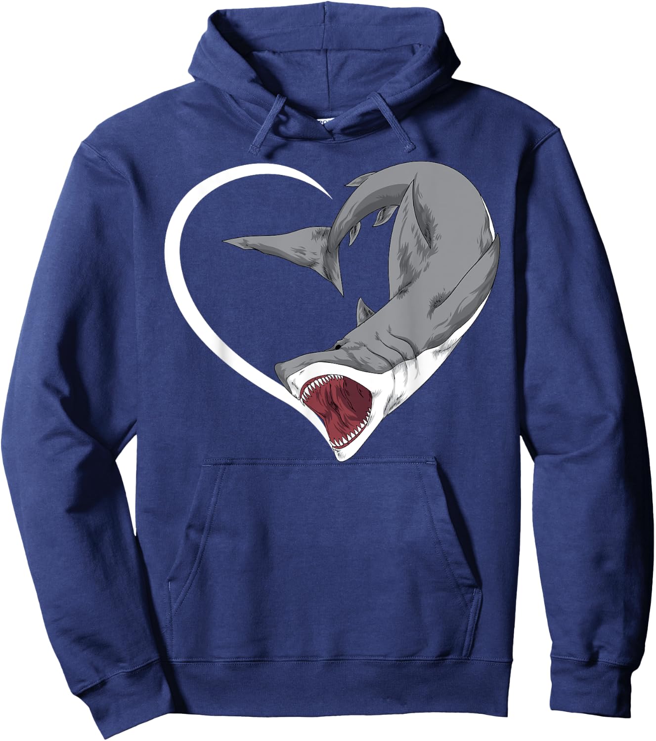 Shark Shirts Girls Kids Heart Cute Shark Hoodie - Hoodie | Navy