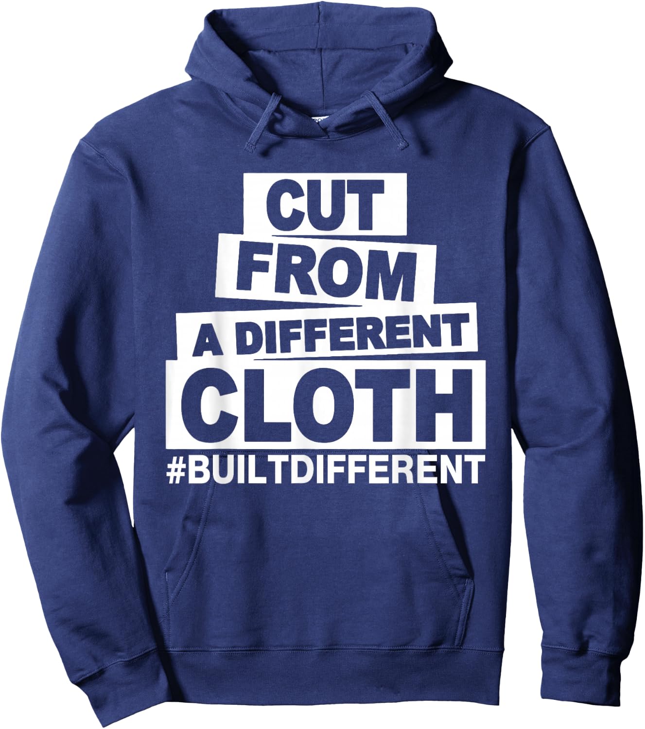 Cut From A Different Cloth #Buildifferent, Positive Quote Hoodie - Hoodie | Navy