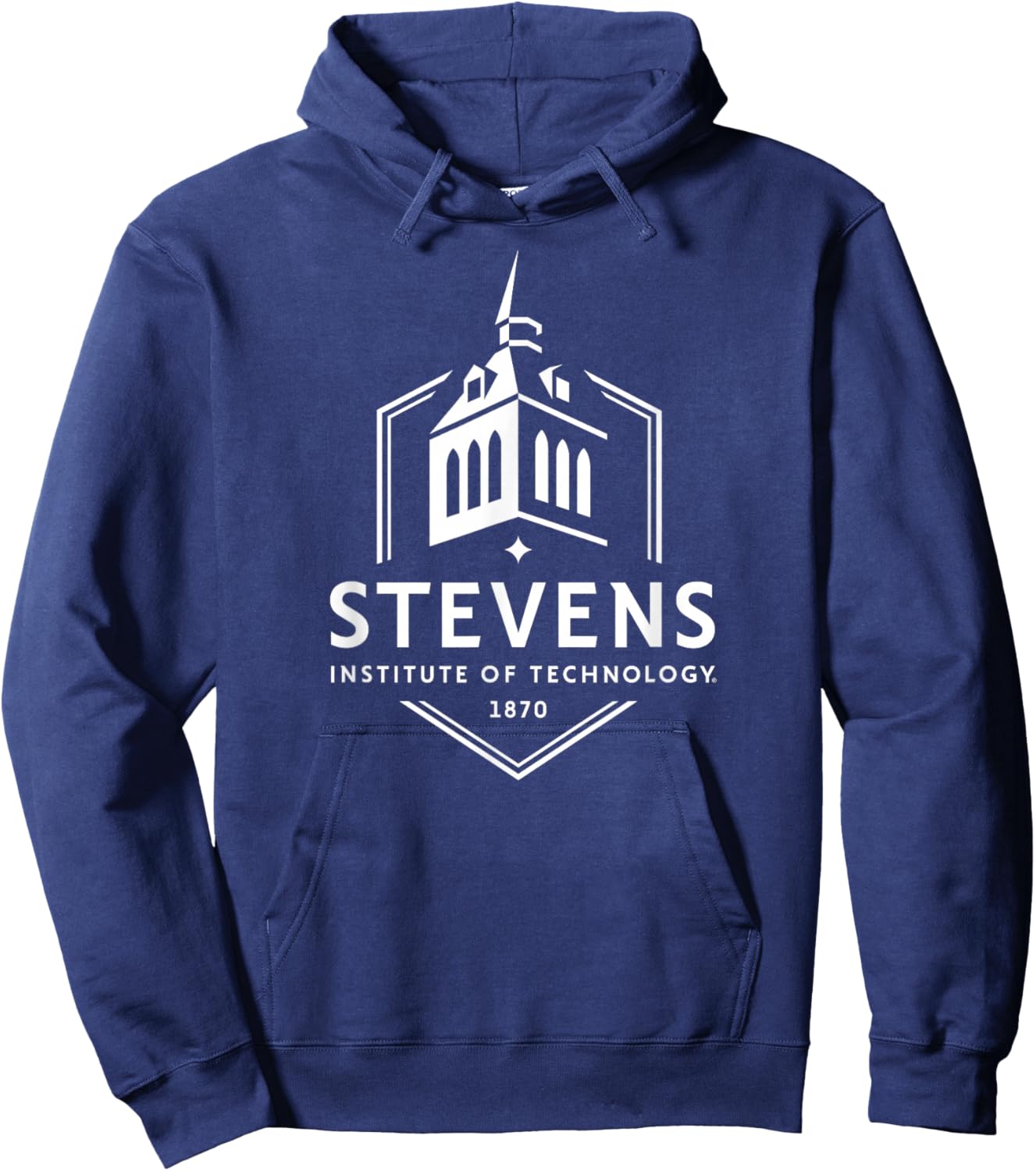 Stevens Institute of Technology by Steve State -Adults Red Short Sleeve Hoodie - Hoodie | Navy