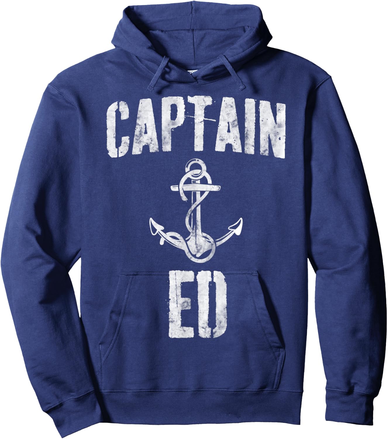 Funny Personalized Boating Shirt First Name Captain Ed Hoodie - Hoodie | Navy