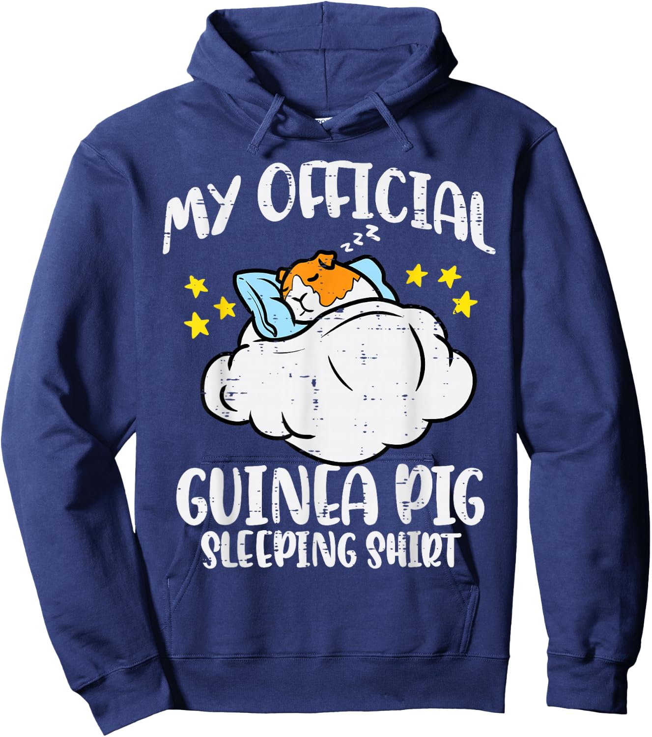 My Official Guinea Pig Sleeping Shirt Cavy Women Kids Men Hoodie - Hoodie | Navy