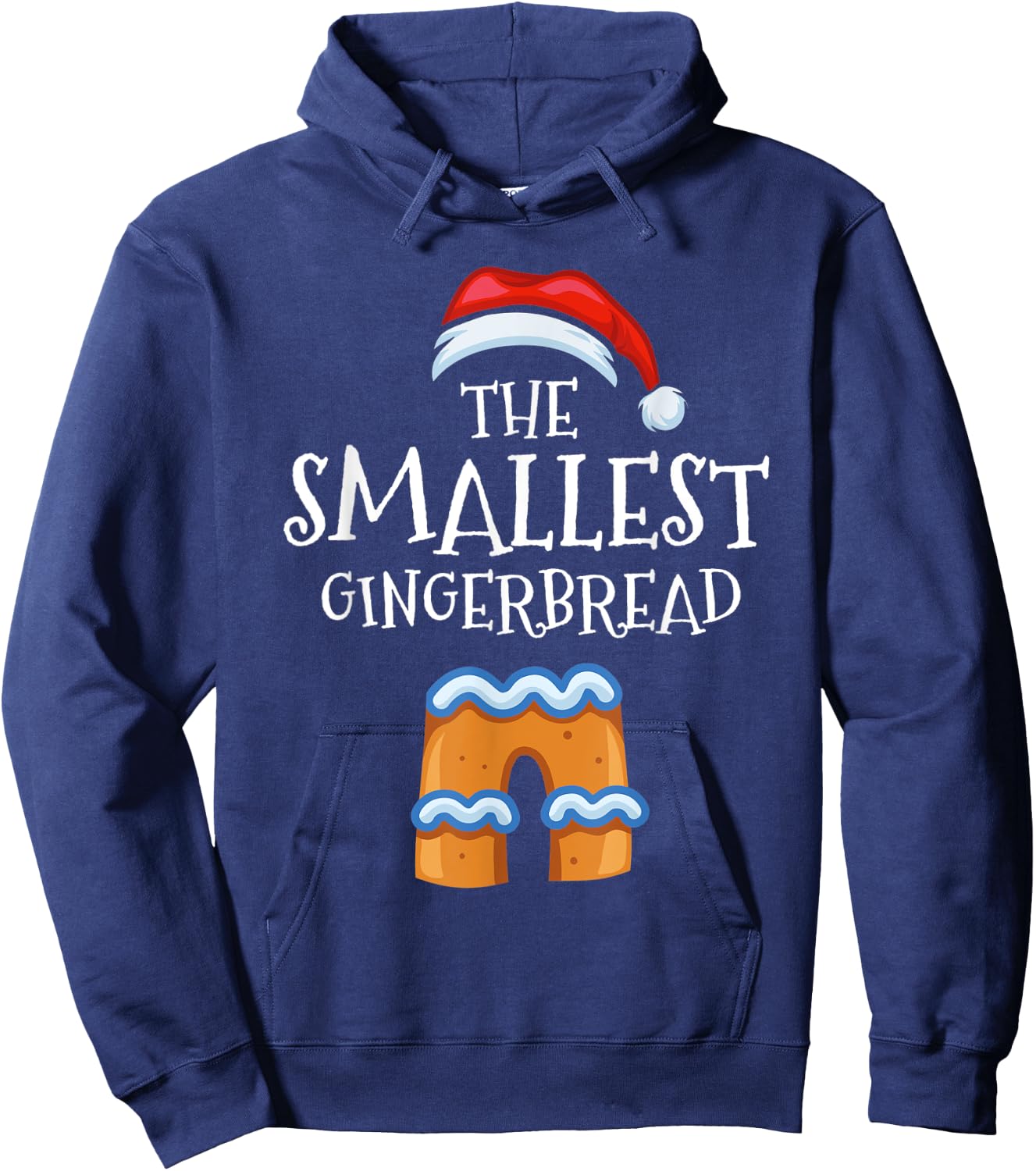 Smallest Gingerbread Family Matching Group Christmas Gift Hoodie - Hoodie | Navy