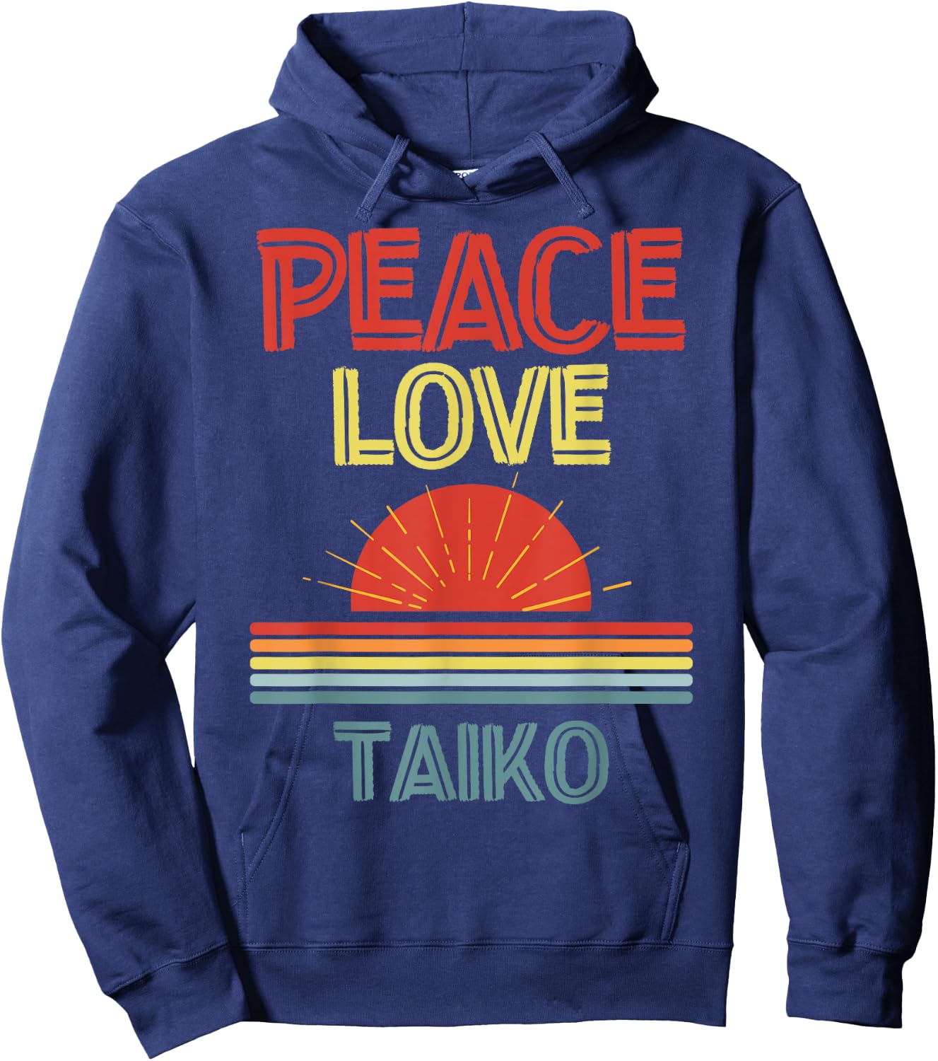 piece love Taiko funny Hoodie - Hoodie | Navy