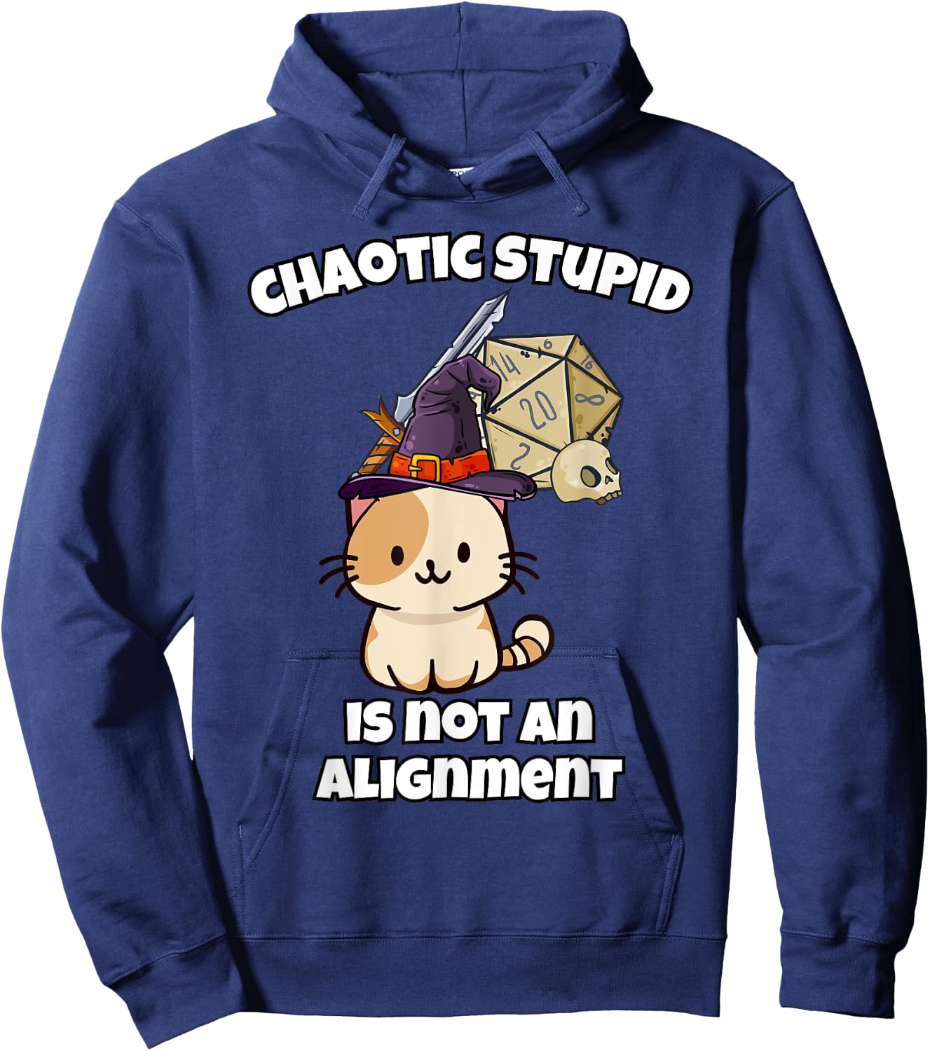 Creamala - Chaotic Stupid Is Not An Alignment Hoodie - Hoodie | Navy