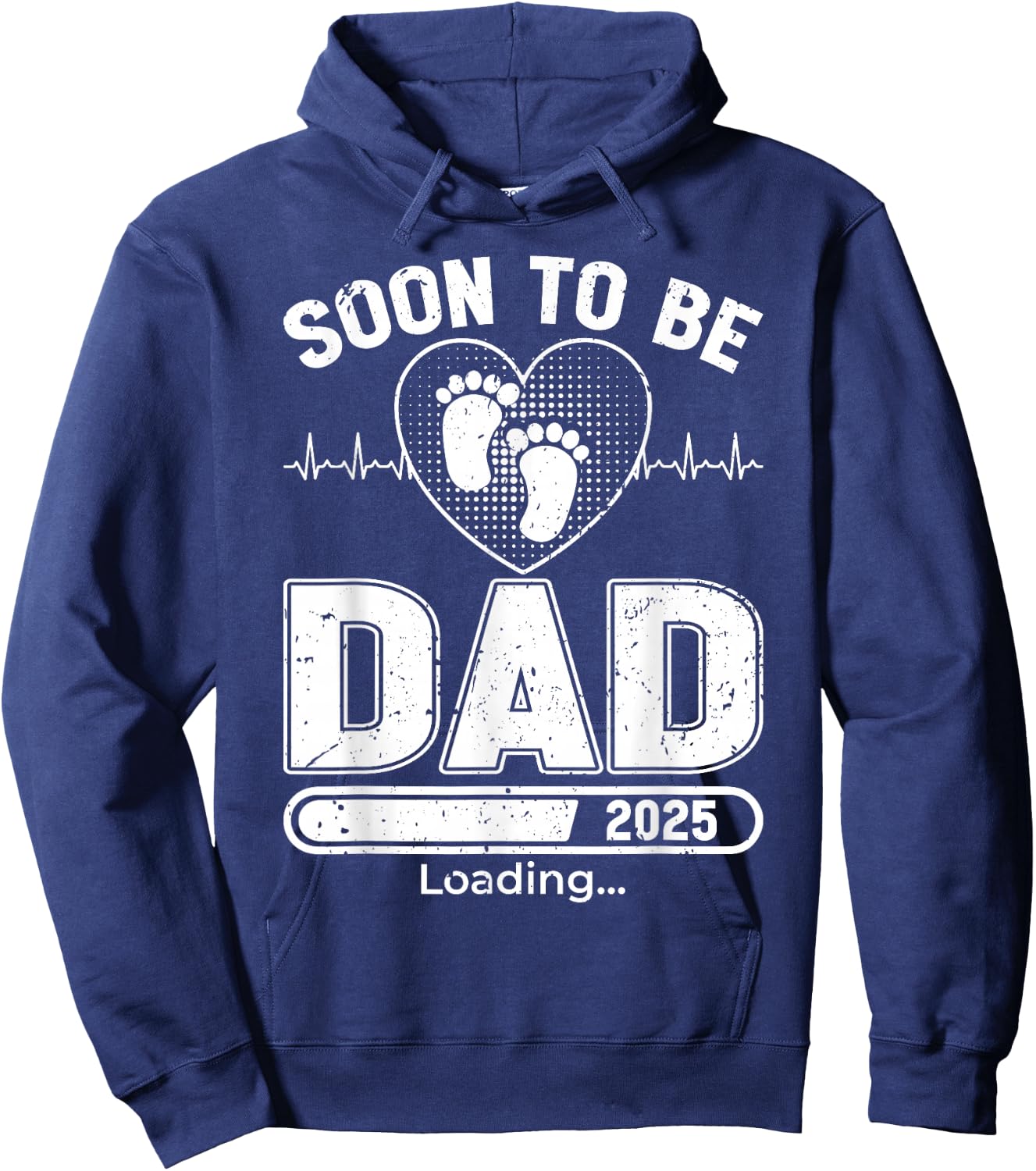 Soon To Be Daddy 2025 Funny First Time Dad Hoodie - Hoodie | Navy
