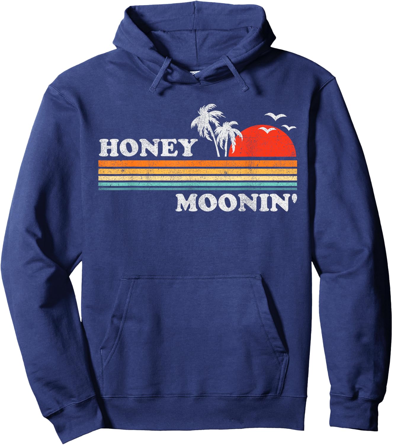 Honey Moonin Beach Honeymoon Vacation Men Women Couples Gift Hoodie - Hoodie | Navy