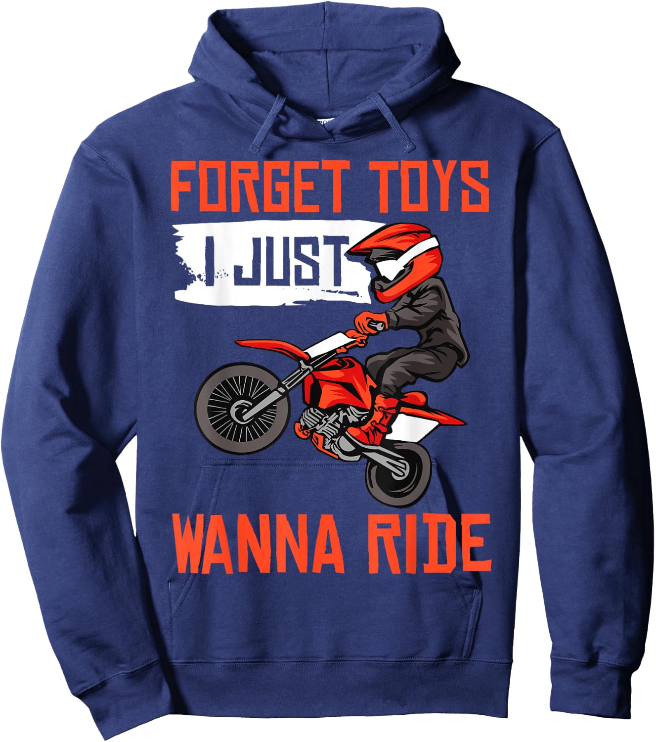 Cool Dirt Bike Gift Boys Men Funny Forget Toys Motocross Hoodie - Hoodie | Navy