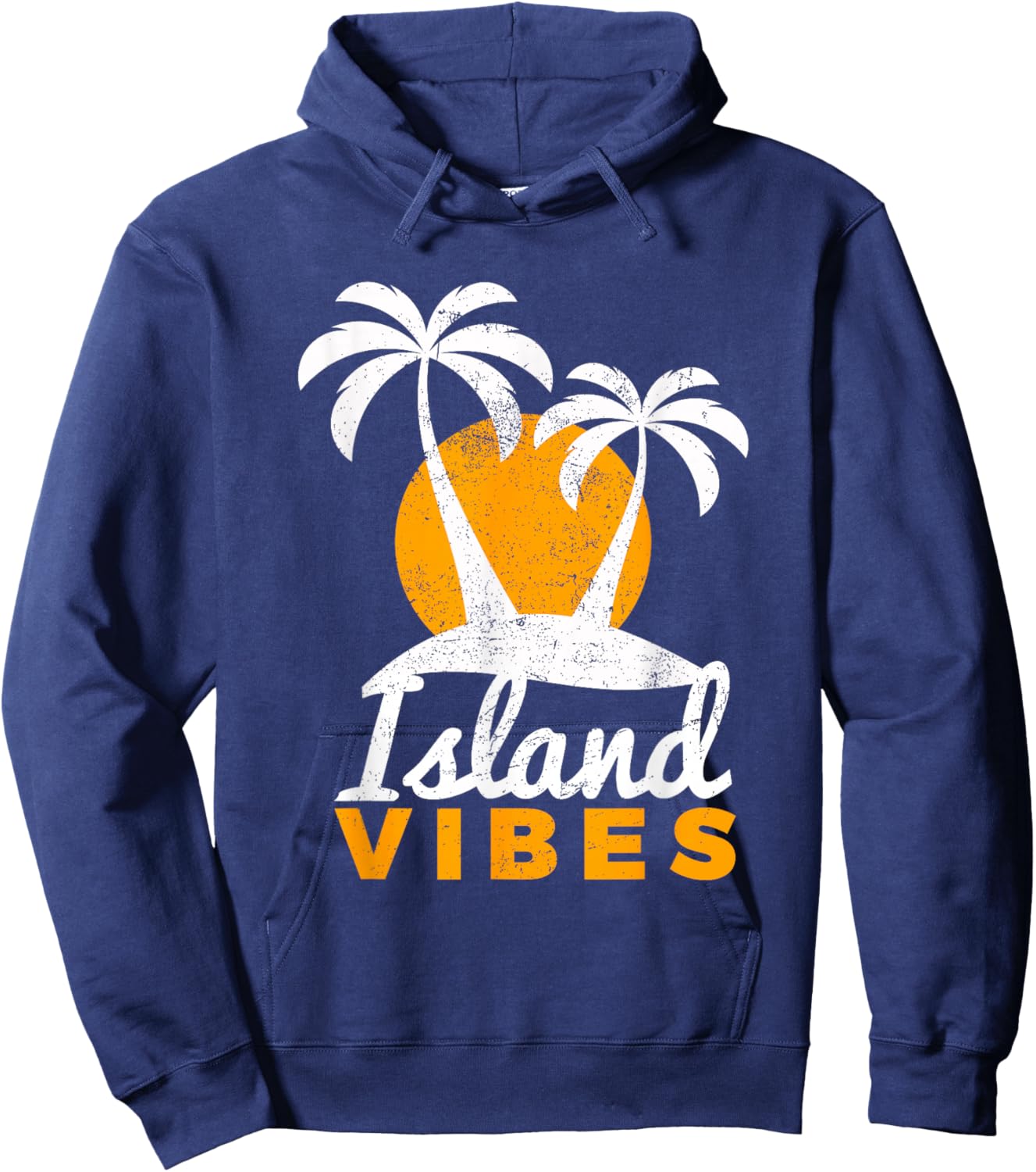 Island Vibes for Your Fun Beach Tropical Vacation Hoodie - Hoodie | Navy