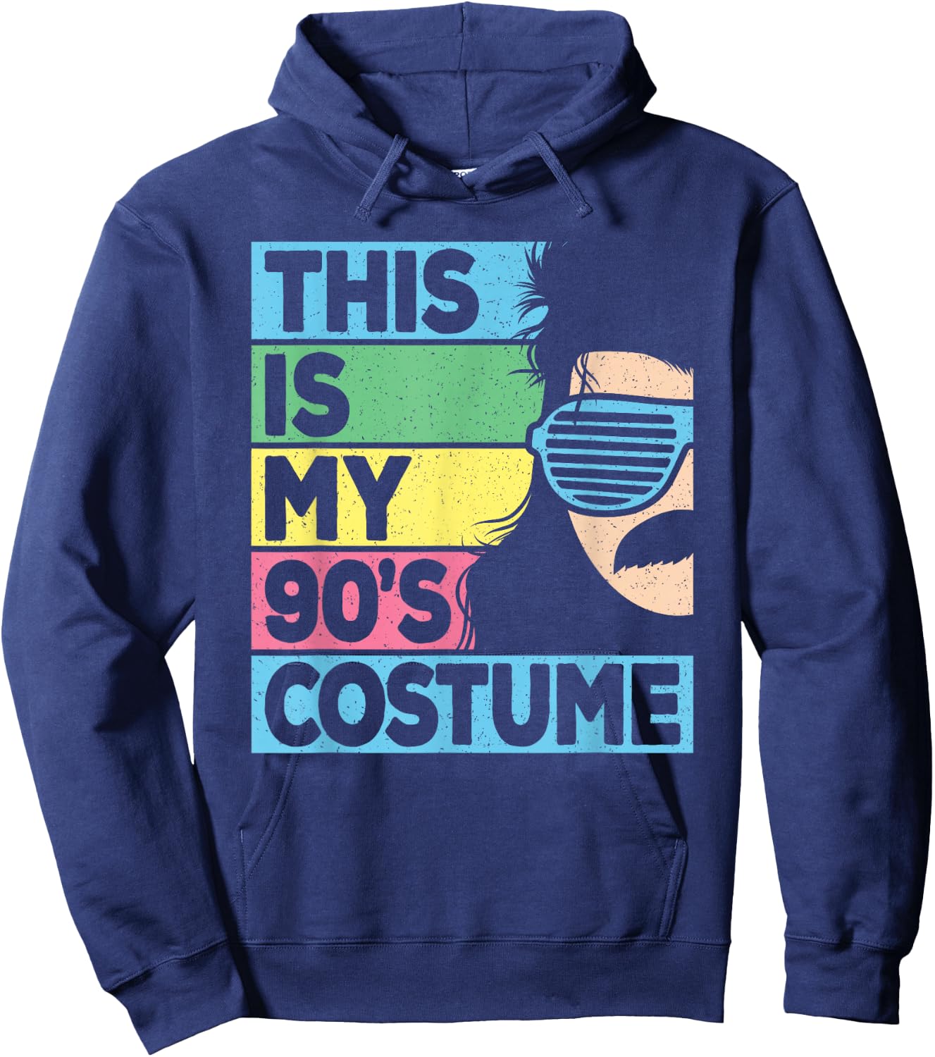 This Is My 90's Costume Men 1990s 90s Outfit Disco Party Hoodie - Hoodie | Navy