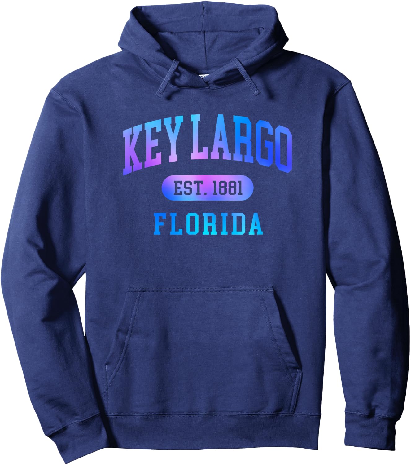 Key Largo Florida Souvenir Vacation Colorful Girls Hoodie - Hoodie | Navy