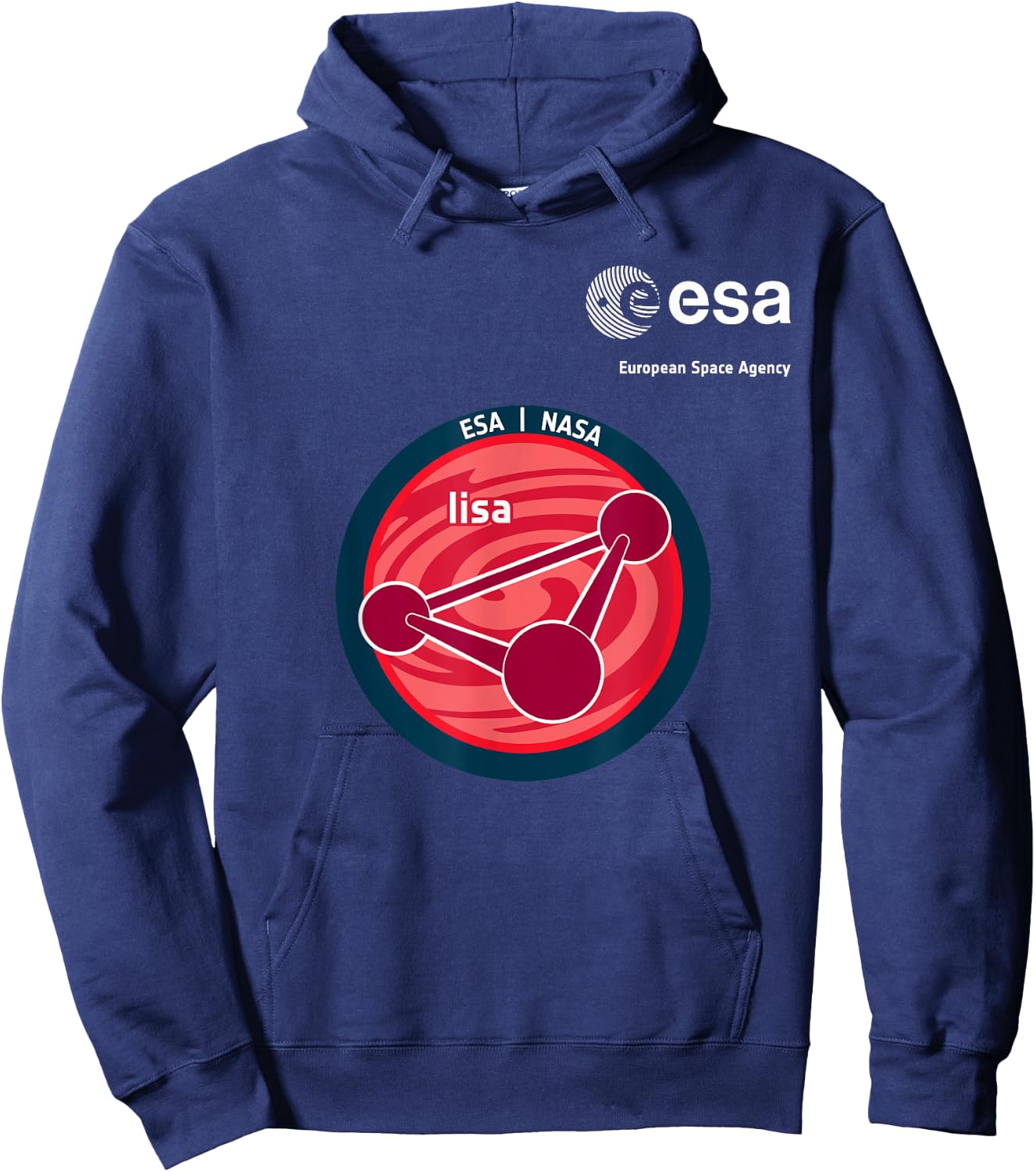 ESA European Space Agency Mission lisa Patch Hoodie - Hoodie | Navy