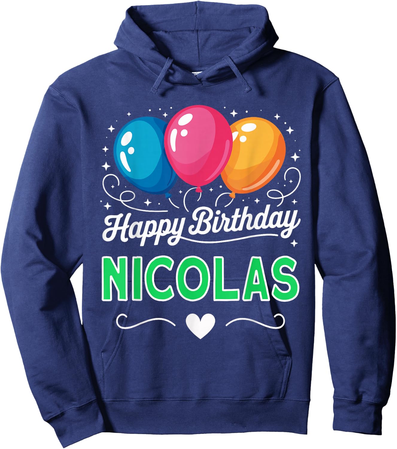 Happy Birthday Nicolas Hoodie - Hoodie | Navy