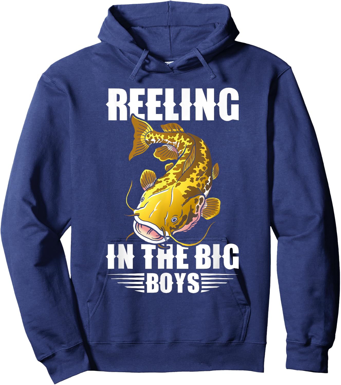 Flathead Catfish Hunting Catfishing Dad Catfish Hunter Hoodie - Hoodie | Navy