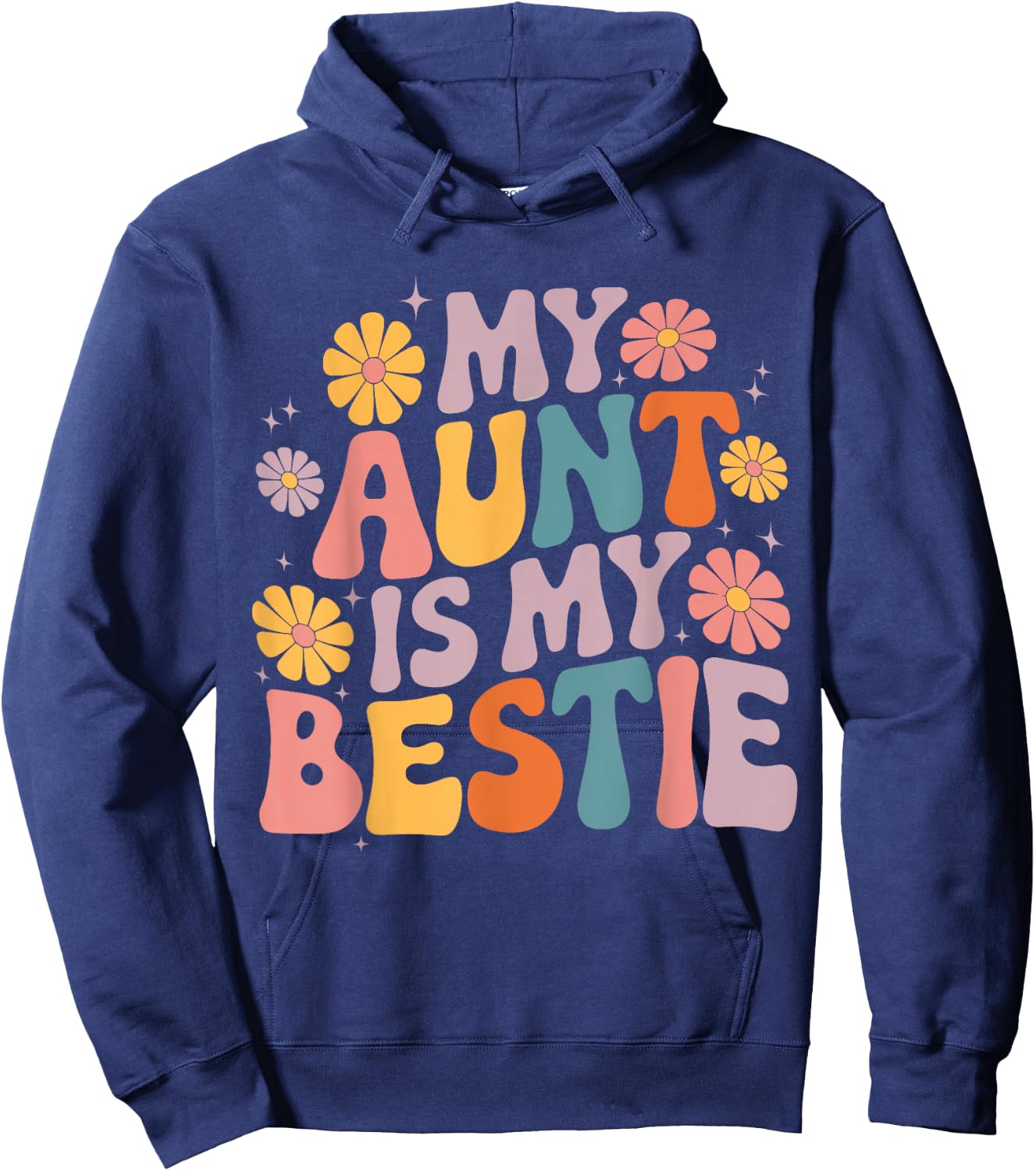 My Aunt is My Bestie Auntie Niece matching Twinning Girls Hoodie - Hoodie | Navy