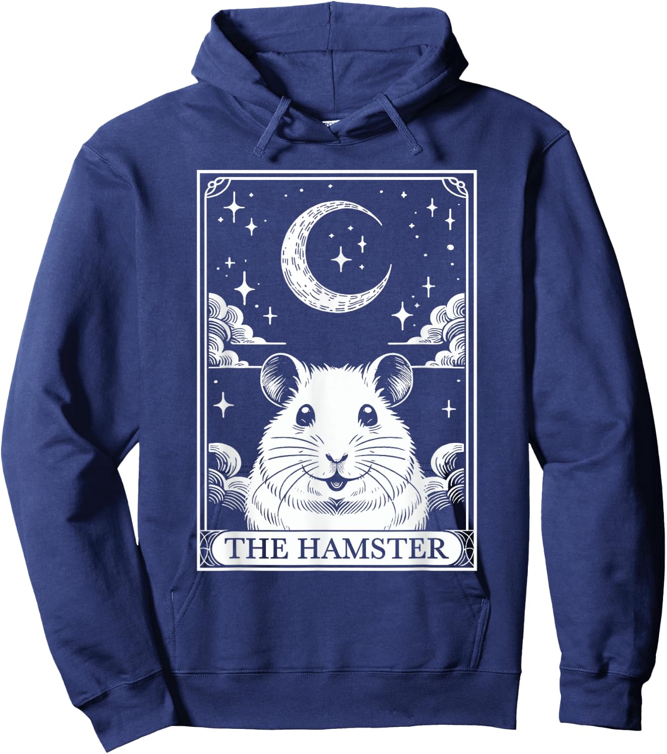 Tarot Card Vintage Crescent Moon Hamster Mom Pet Lovers Hoodie - Hoodie | Navy