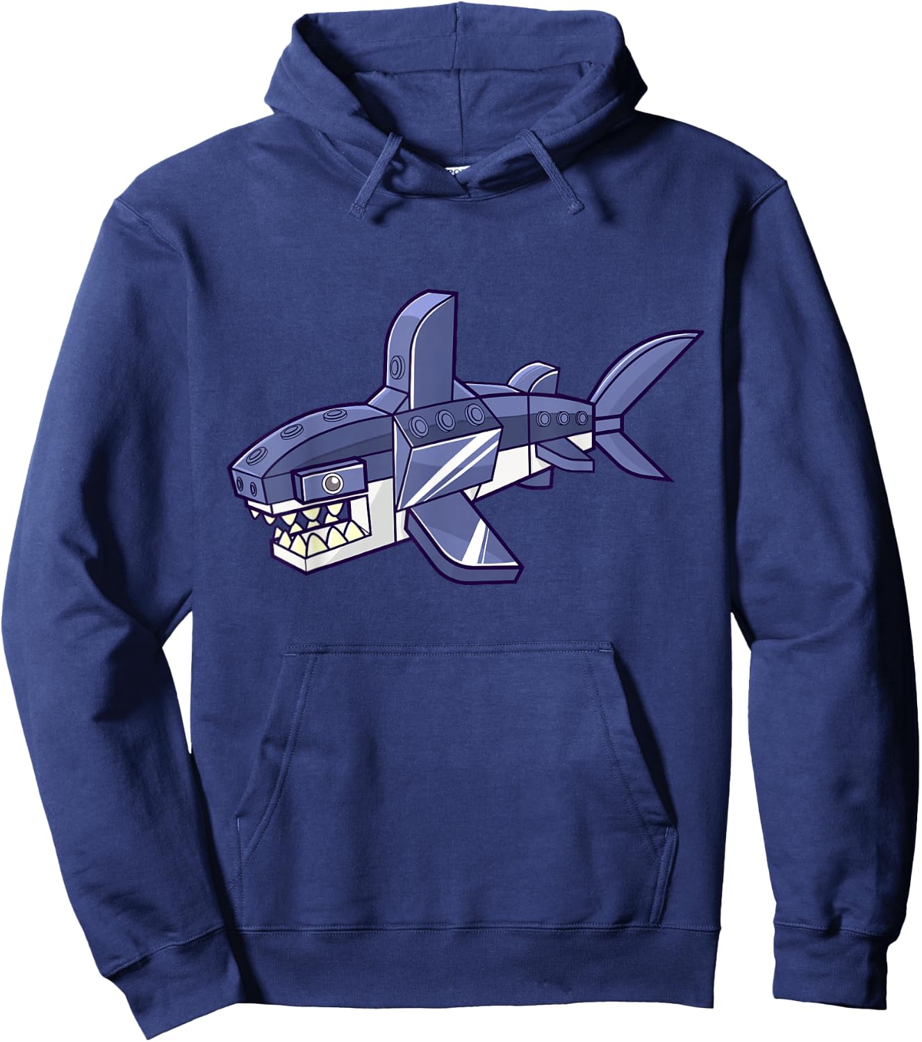 Shark Master Builder Building Blocks Boys Kids Hoodie - Hoodie | Navy