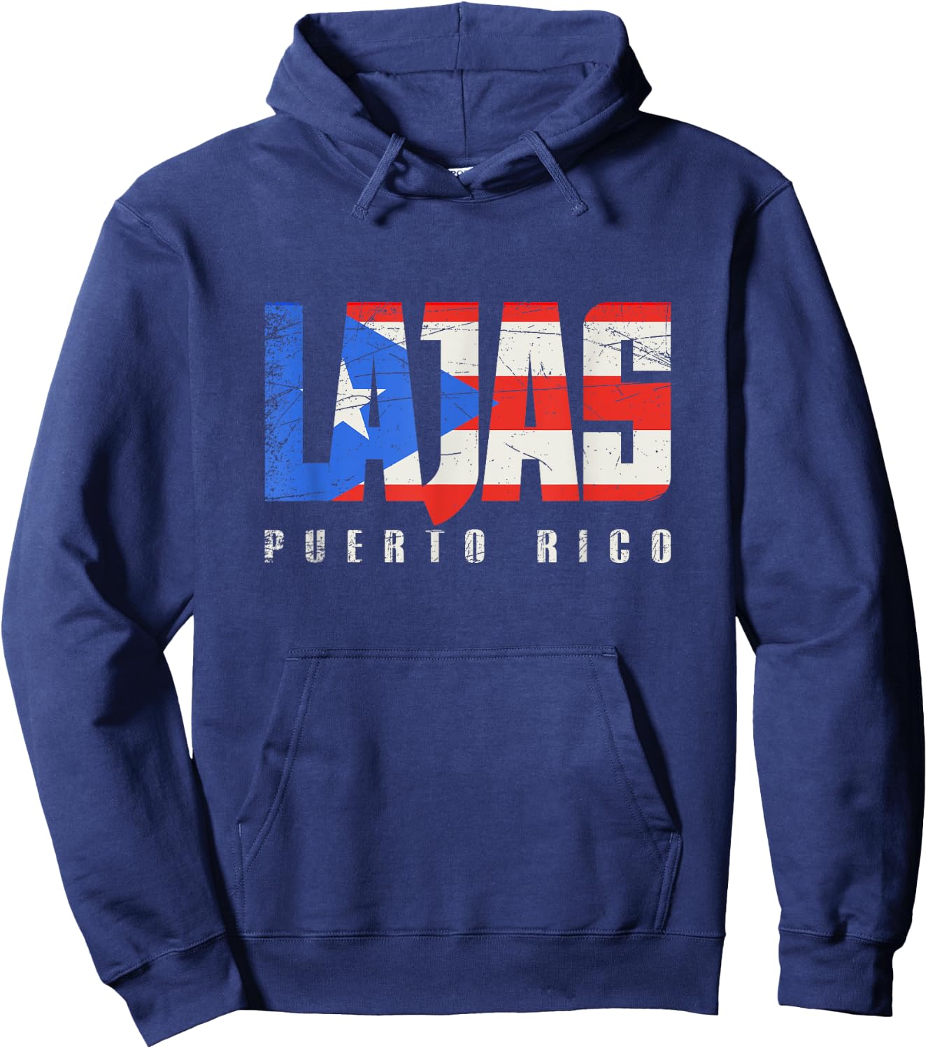 Lajas Puerto Rico, Puerto Rican flag Hoodie - Hoodie | Navy