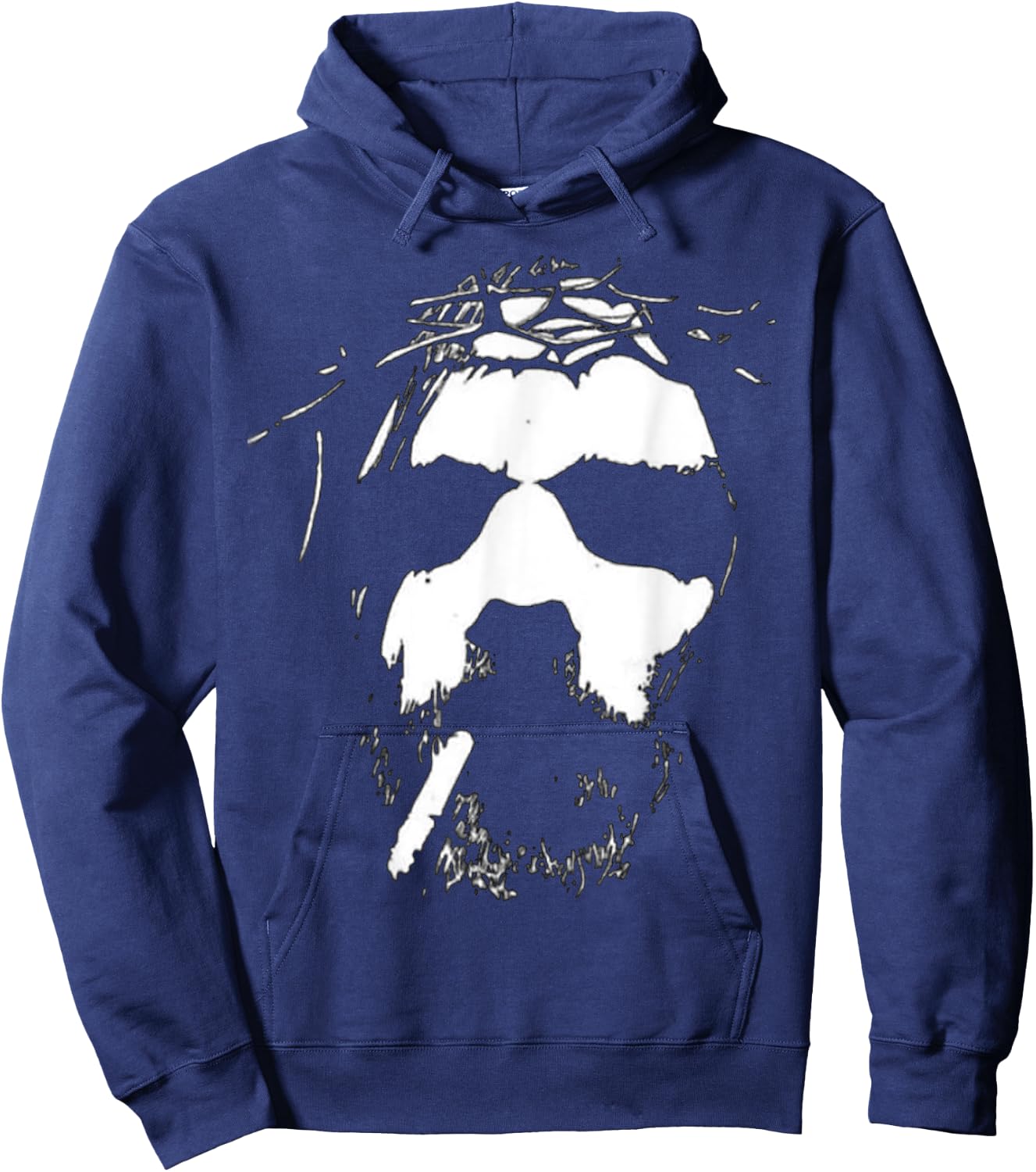 Vintage Jesus Smoking - Dark Style Art - God - Religion Hoodie - Hoodie | Navy