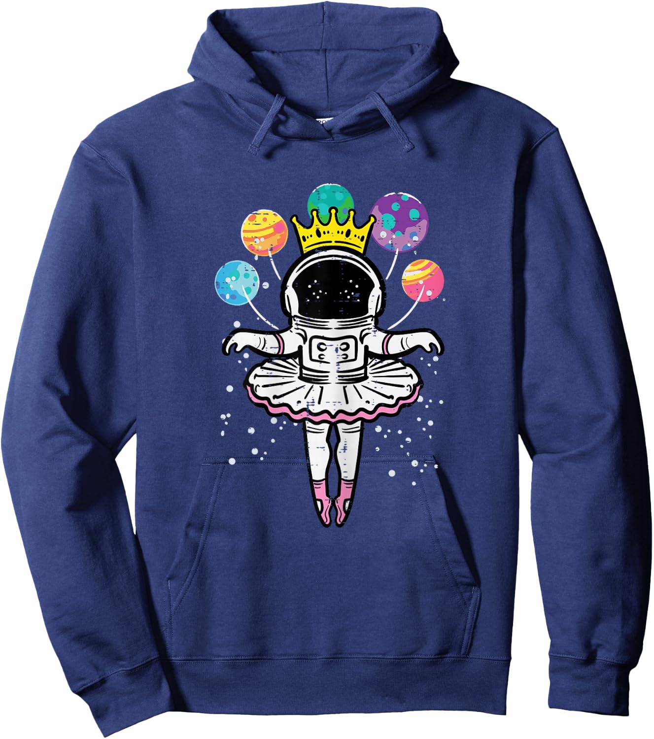 Astronaut Ballerina Space Ballet Women Girls Kids Toddler Hoodie - Hoodie | Navy