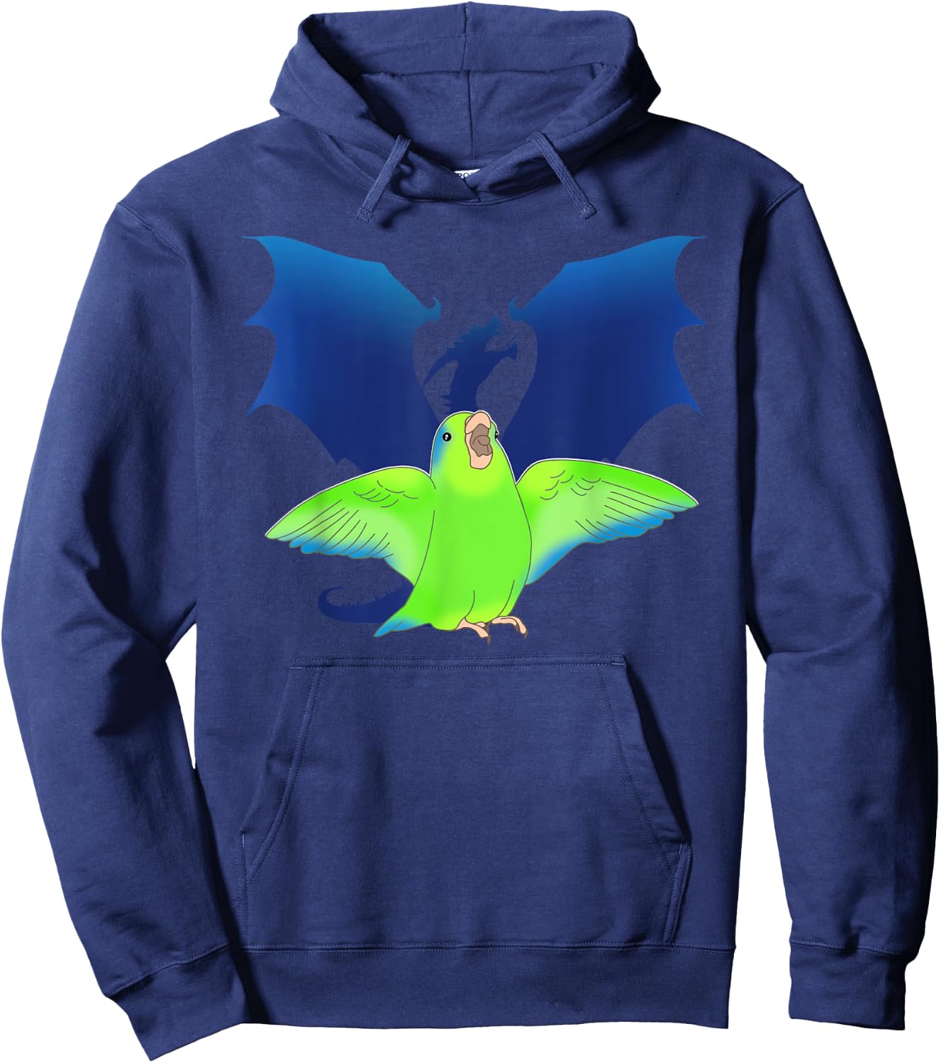 Dragon Shadow Green Parrotlet Funny Birb merch Parrot Kawaii Hoodie - Hoodie | Navy