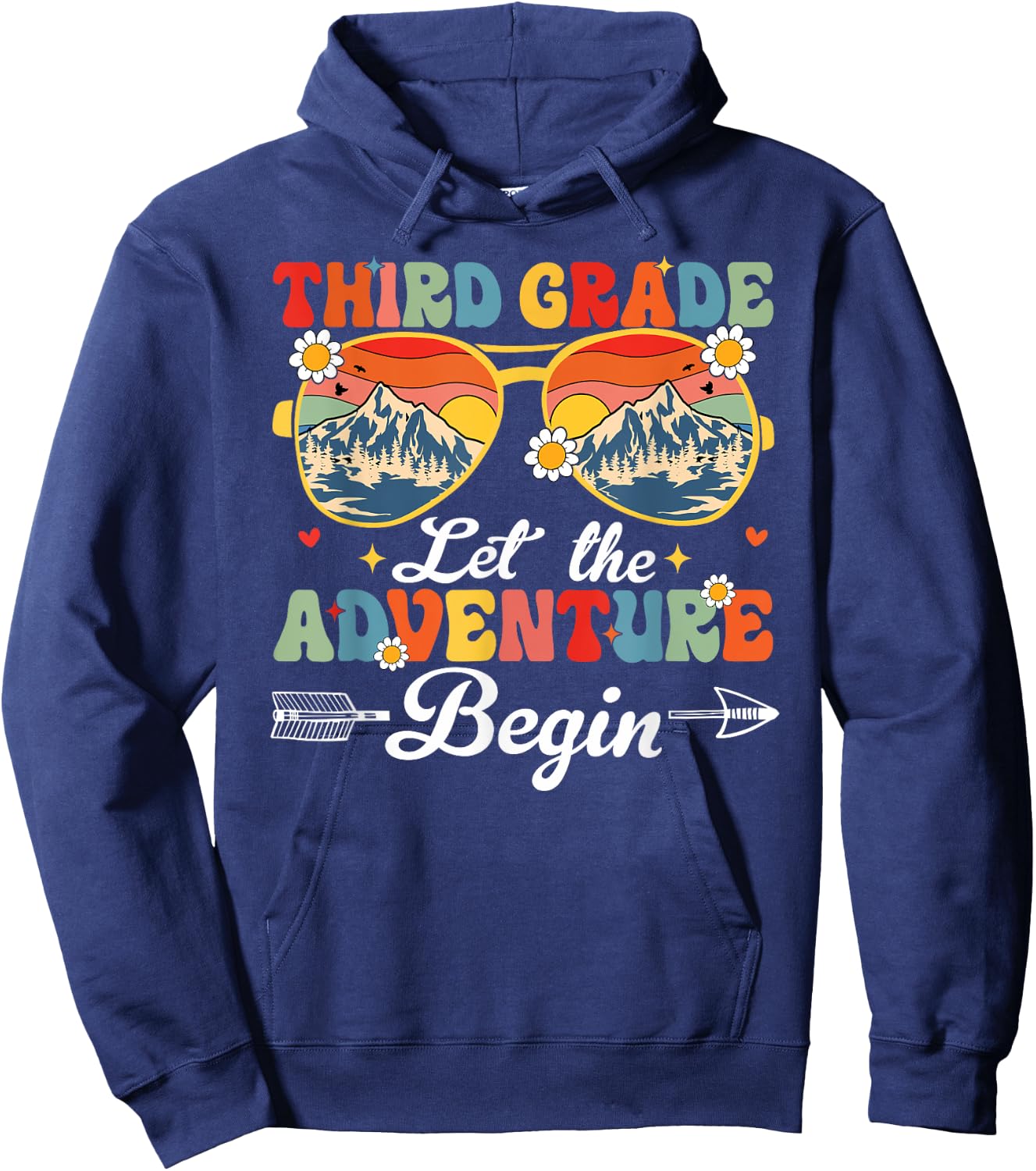 Let the 3rd Grade Adventure Begin Third Grade Teacher Hoodie - Hoodie | Navy