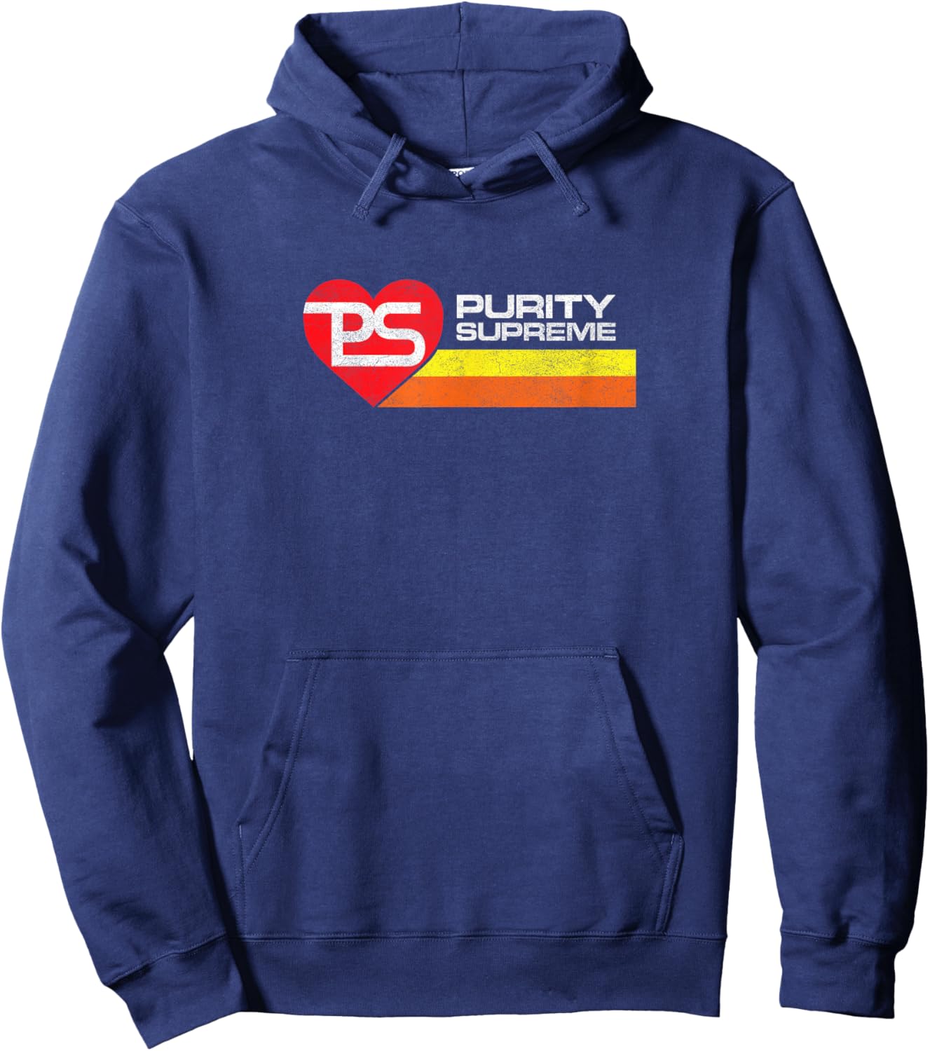 Purity Supreme Classic 1980s Funny Retro Supermarket Vintage Hoodie - Hoodie | Navy