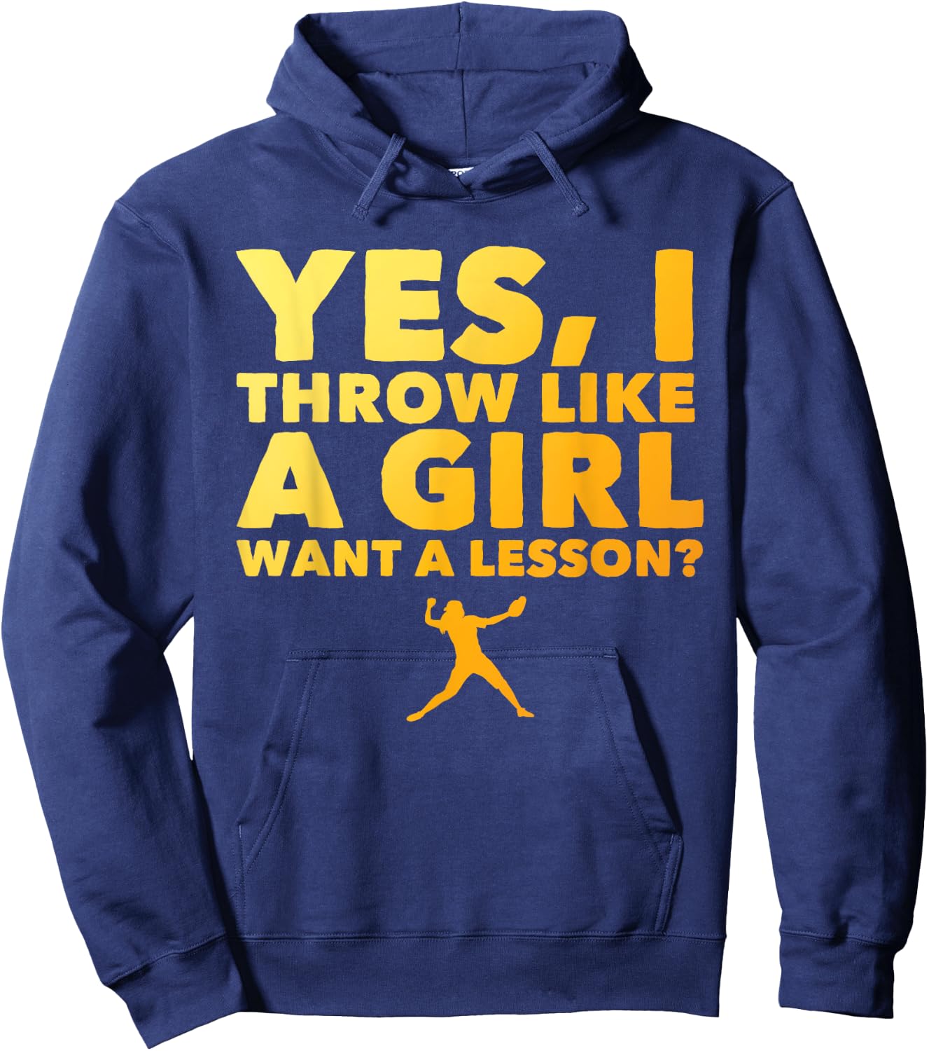 Cool Softball Design Girls Pitcher Softball Player Hoodie - Hoodie | Navy
