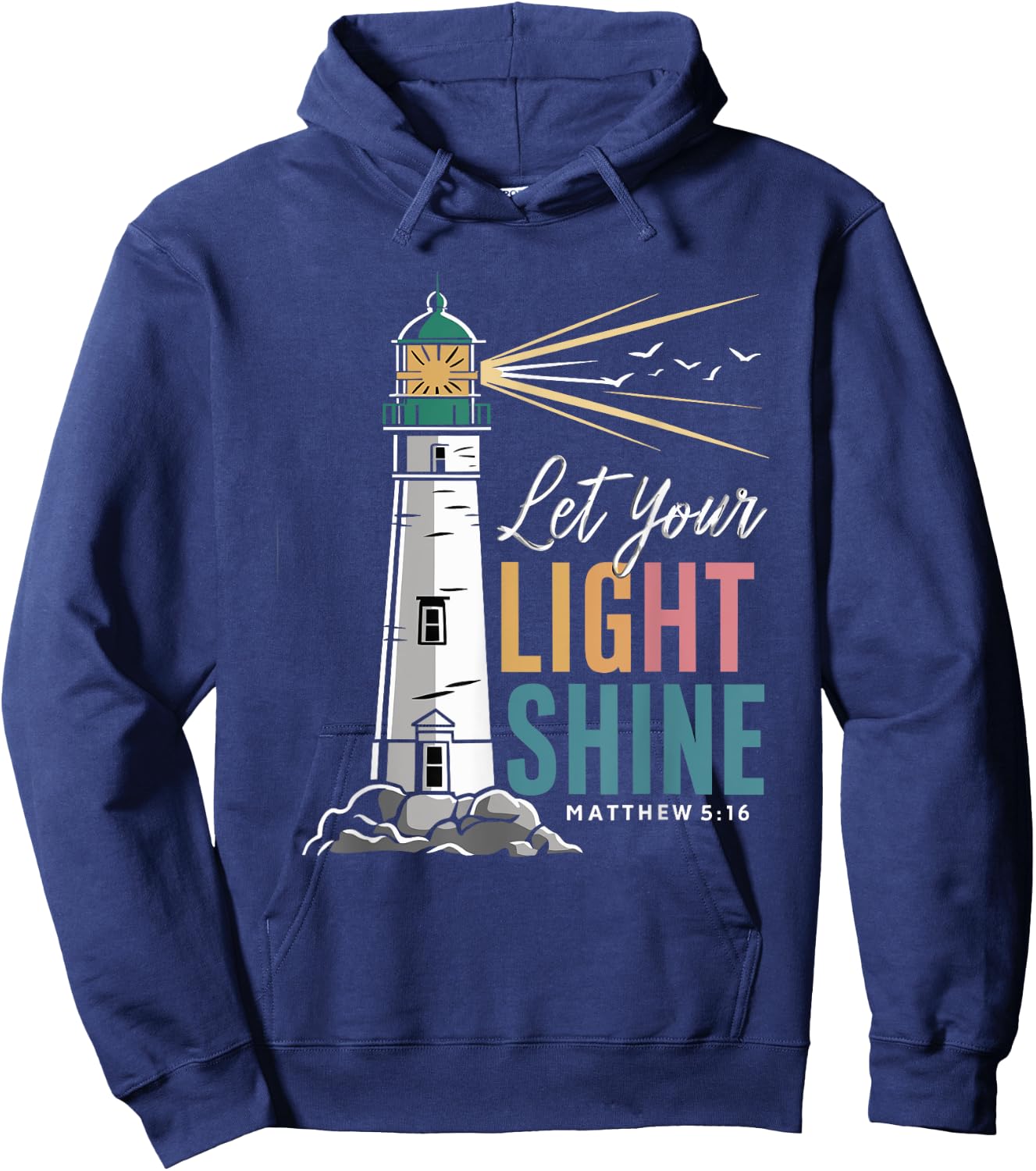 Christianity Jesus Lighthouse-let your light shine Hoodie - Hoodie | Navy