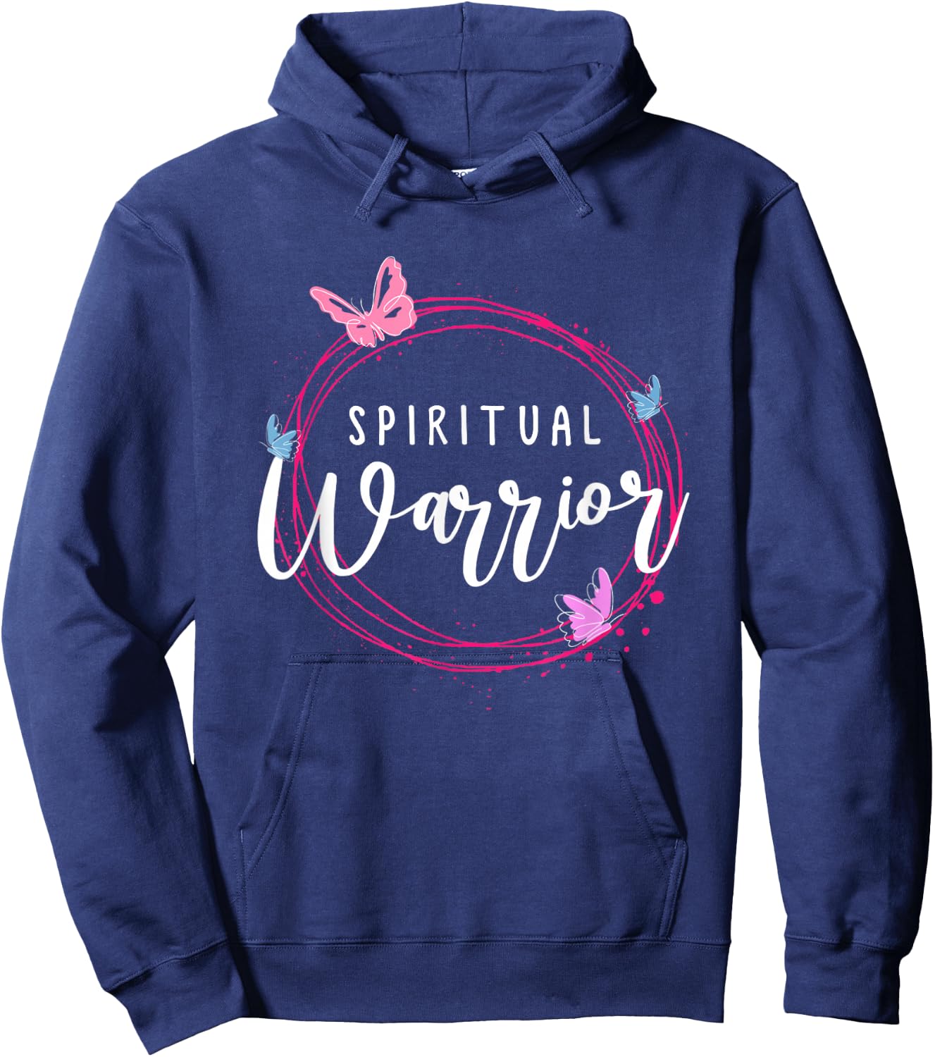 Positive women saying or Spiritual Warrior Hoodie - Hoodie | Navy