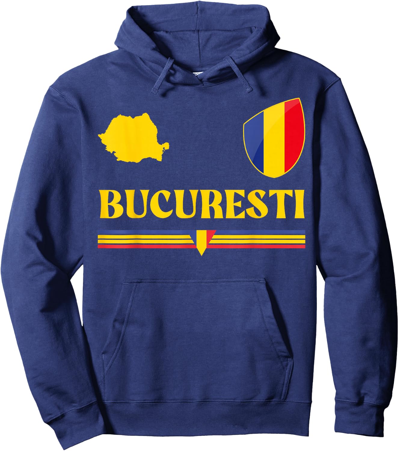 Bucharest Romania Flag, Bucharest Romania, Bucharest Hoodie - Hoodie | Navy