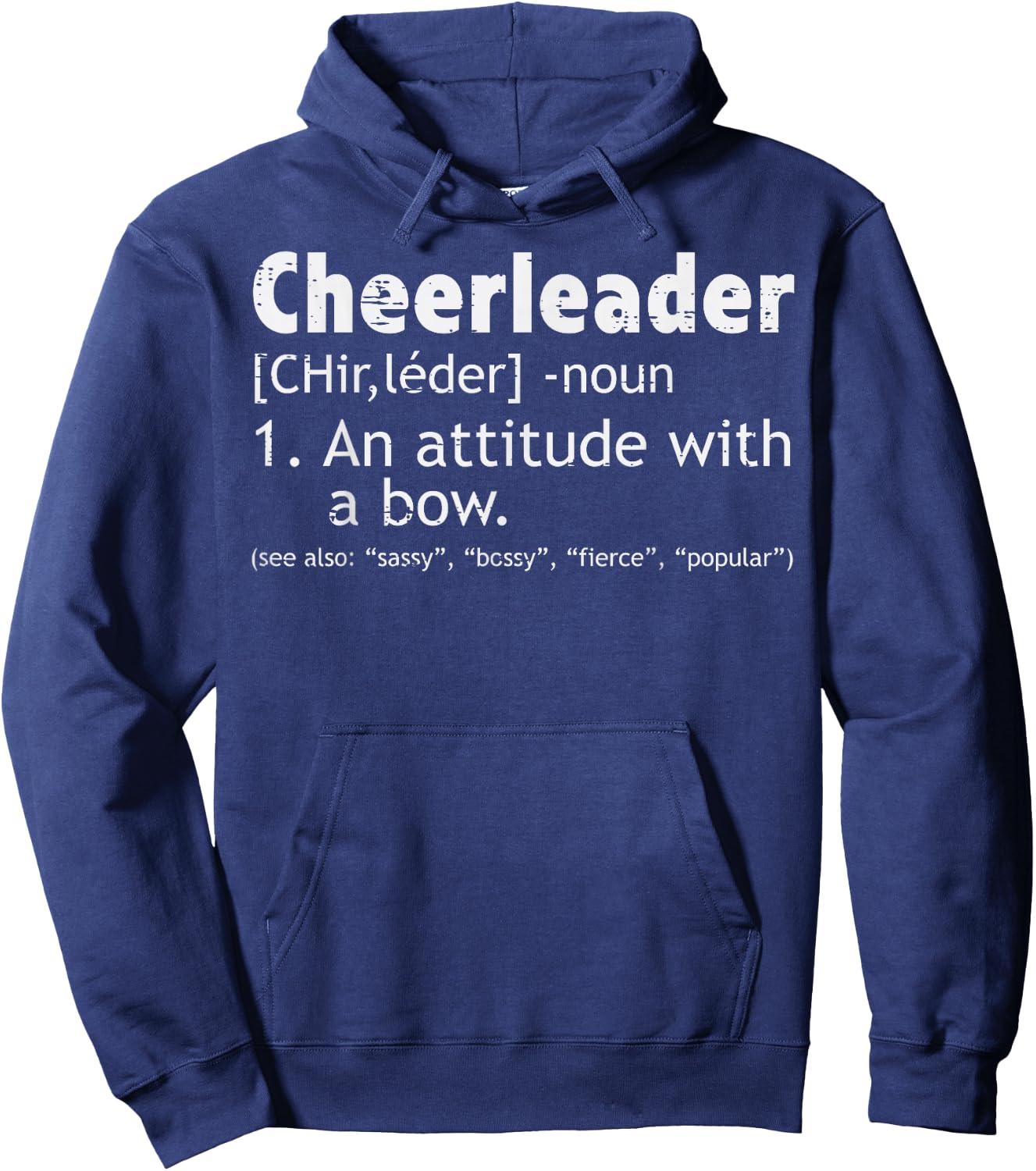 Cheerleader Definition Cheerleading Women Girls Kids Men Hoodie - Hoodie | Navy