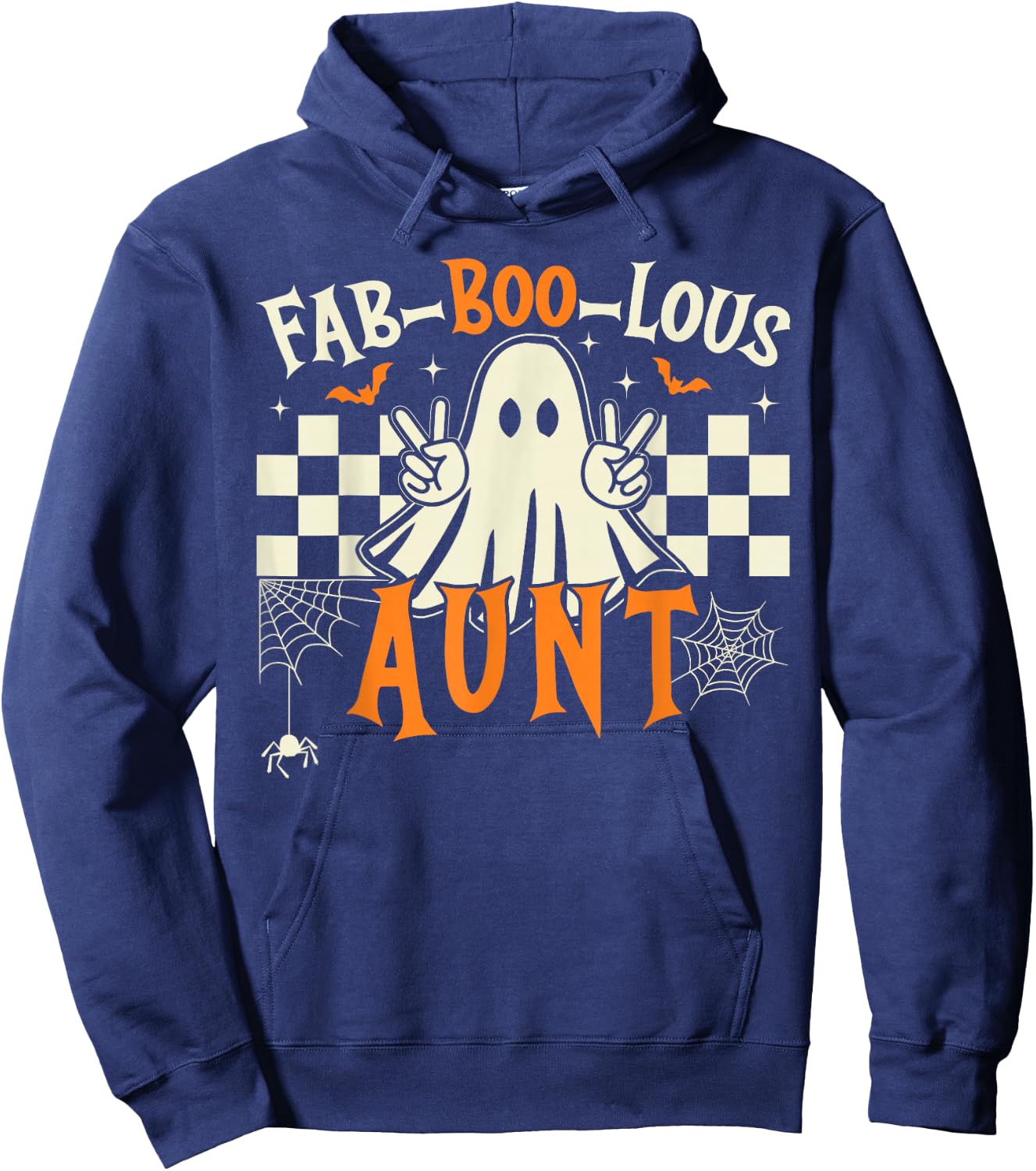 Fab Boo Lous Aunt Rero Ghost Spooky Auntie Halloween Costume Hoodie - Hoodie | Navy